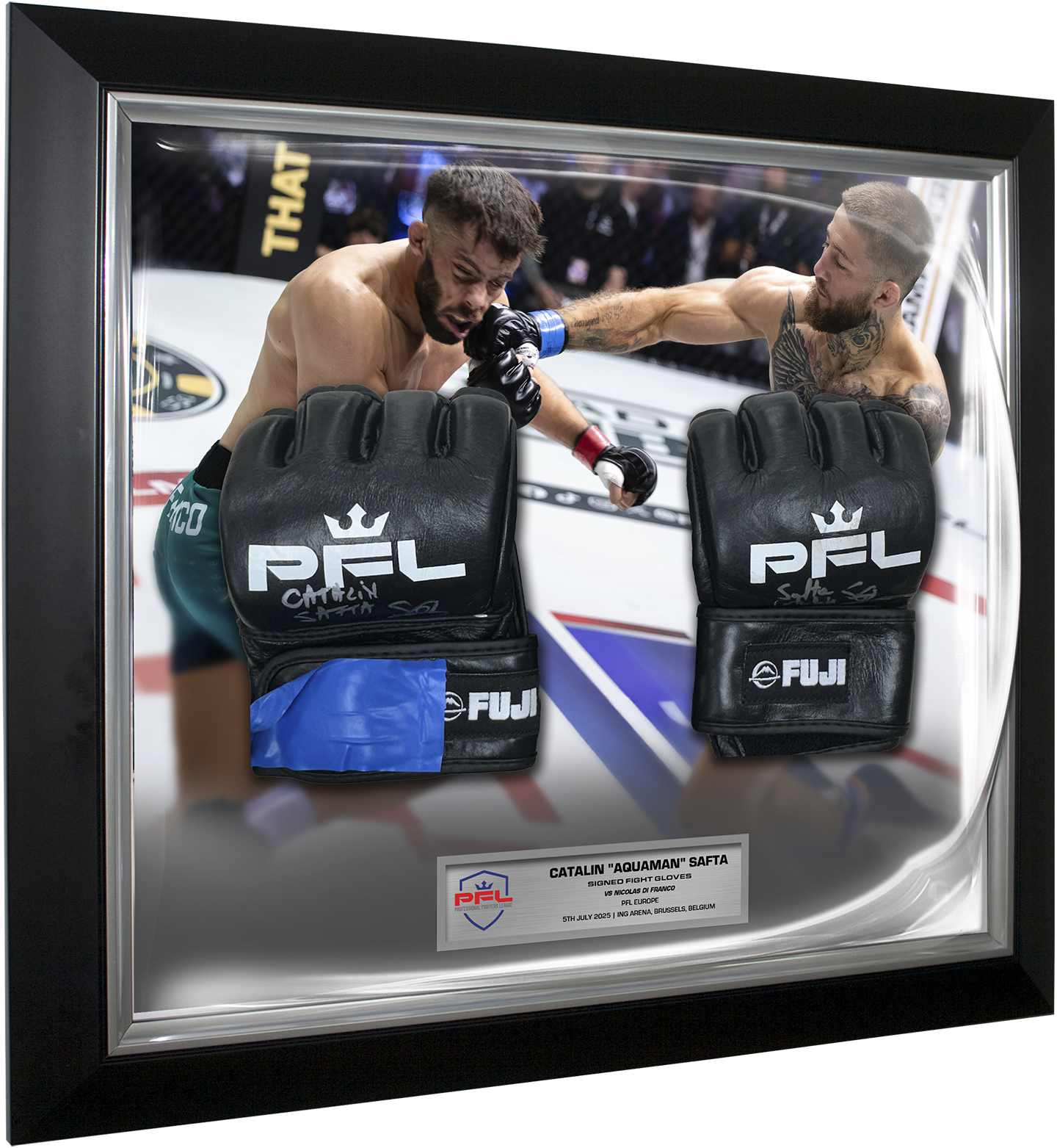 Catalin "Aquaman" Safta Signed Fight Worn Gloves