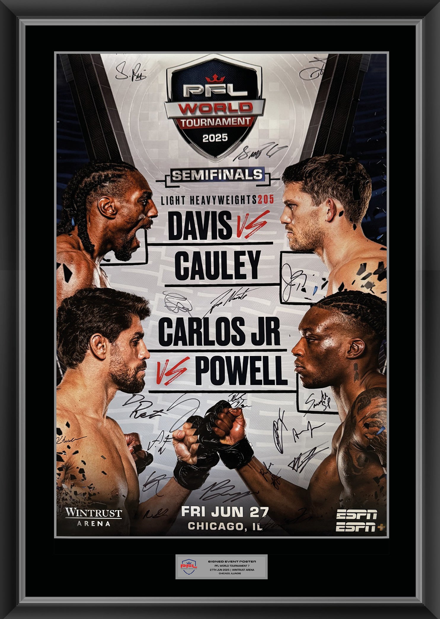 PFL WORLD TOURNAMENT 7 Signed Event Poster LW