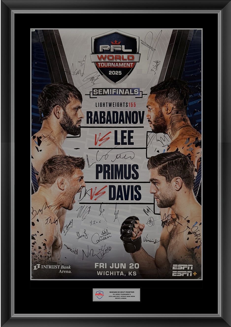 PFL WORLD TOURNAMENT 6 Signed Event Poster
