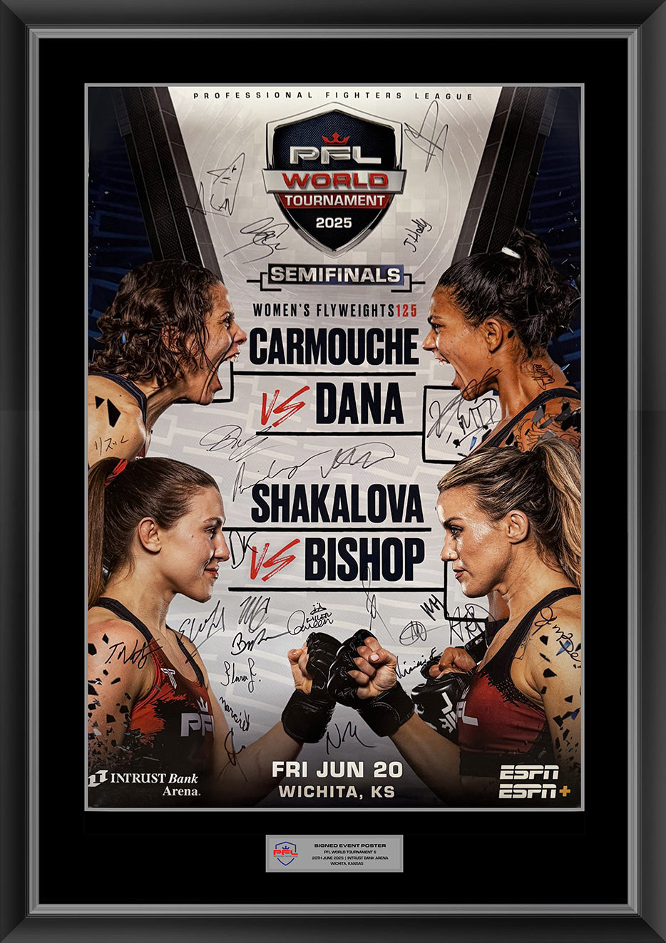 PFL WORLD TOURNAMENT 6 Signed Event Poster WL