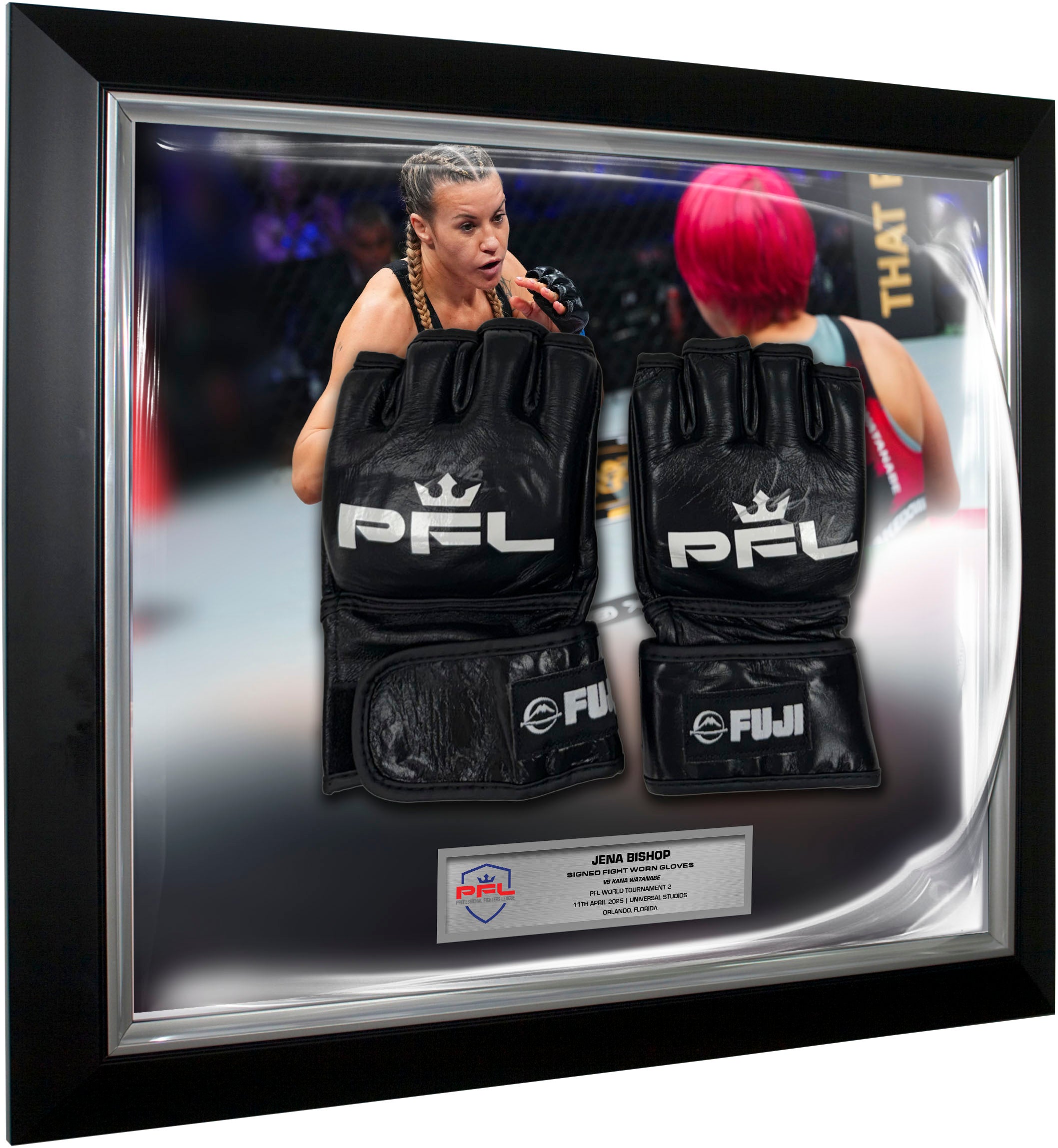 Jena Bishop Signed Fight Worn Gloves