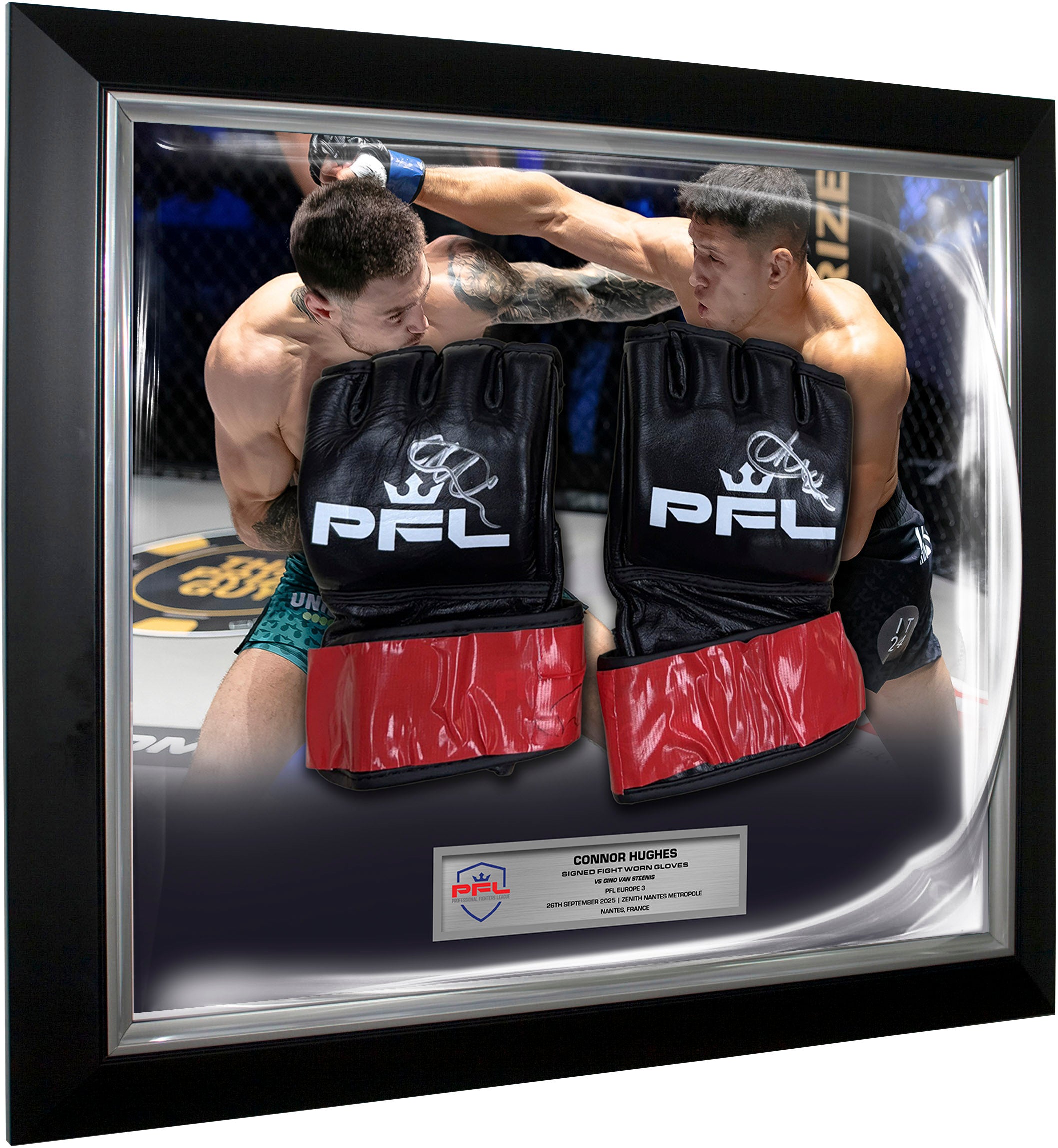 Connor Hughes Signed Fight Worn Gloves
