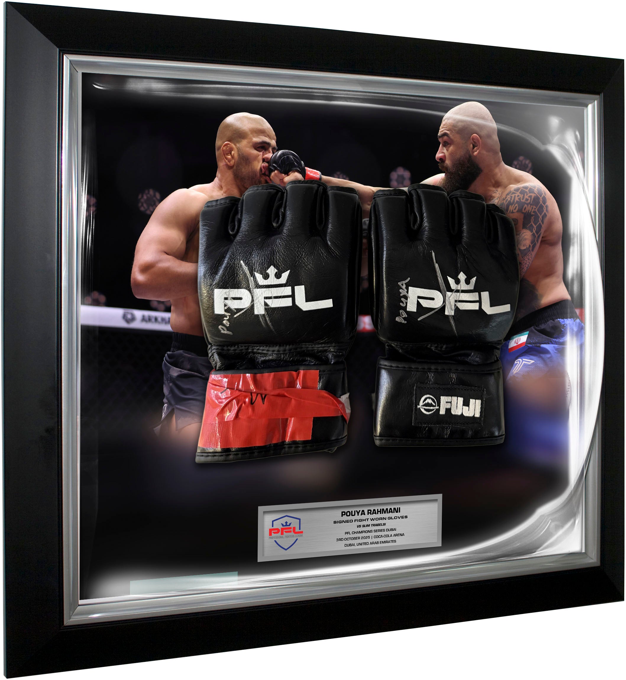 Pouya Rahmani  Signed Fight Worn Gloves - CS