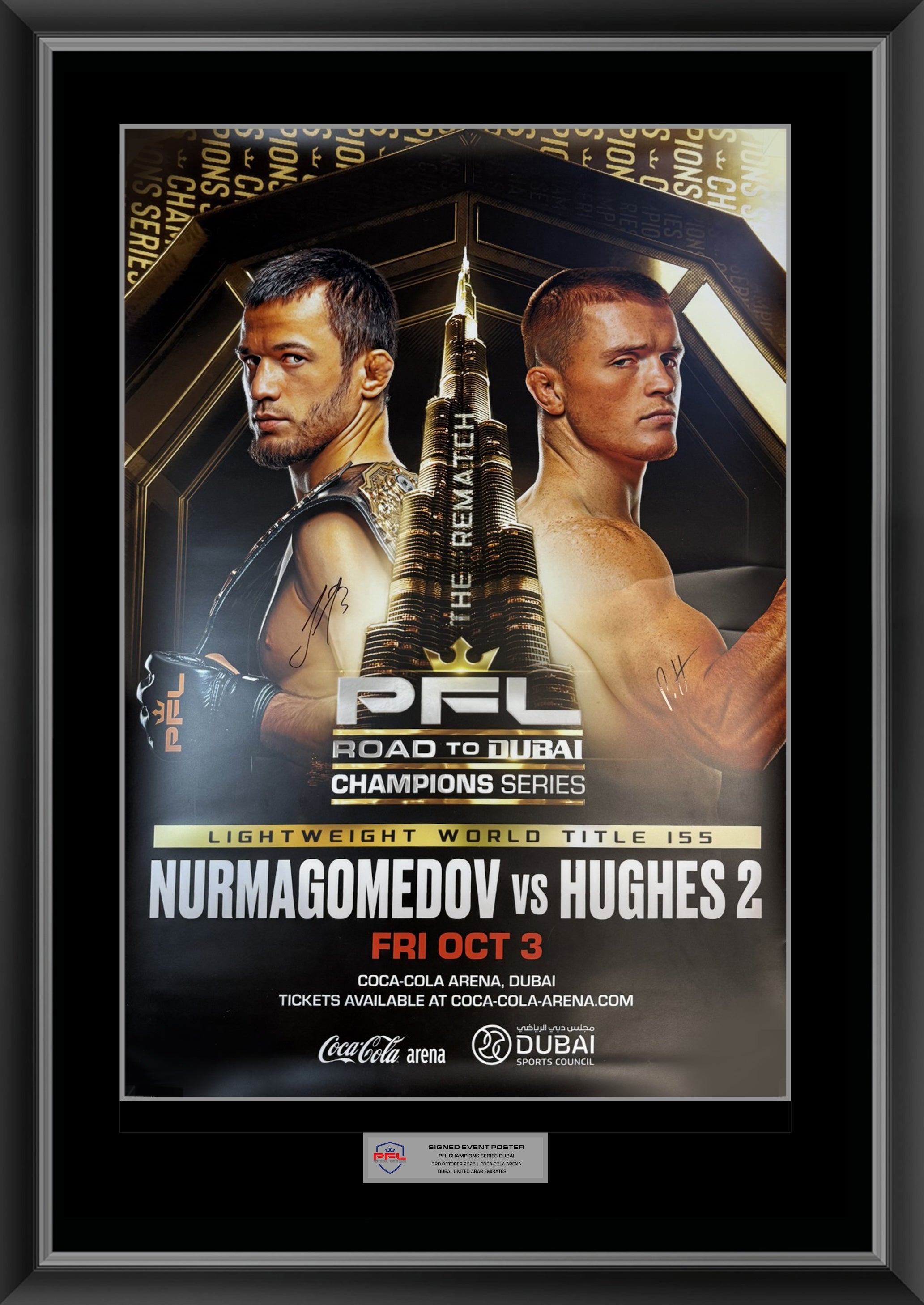 PFL CHAMPIONS SERIES DUBAI Signed Event Poster