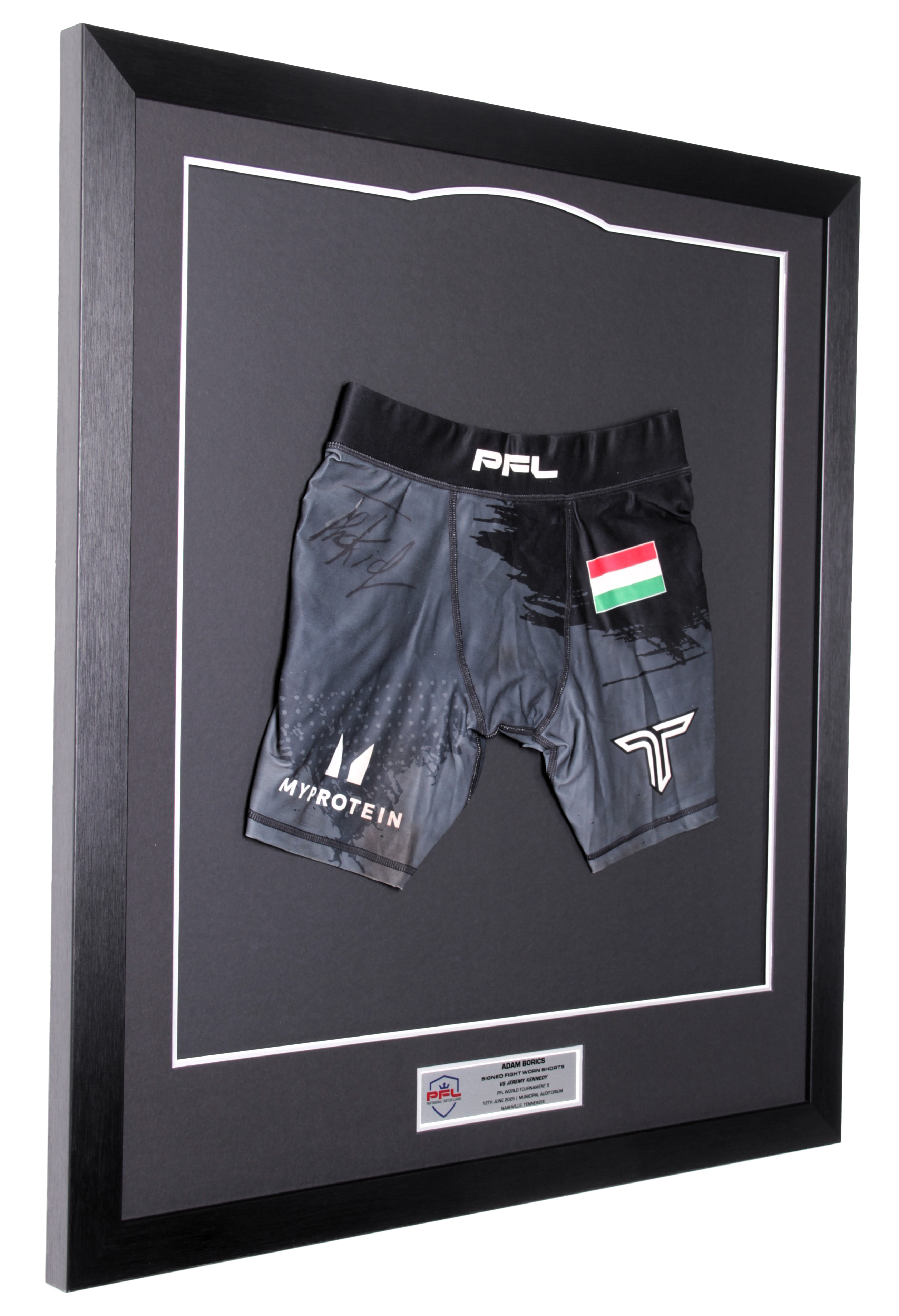 Adam Borics Signed Fight Worn Shorts