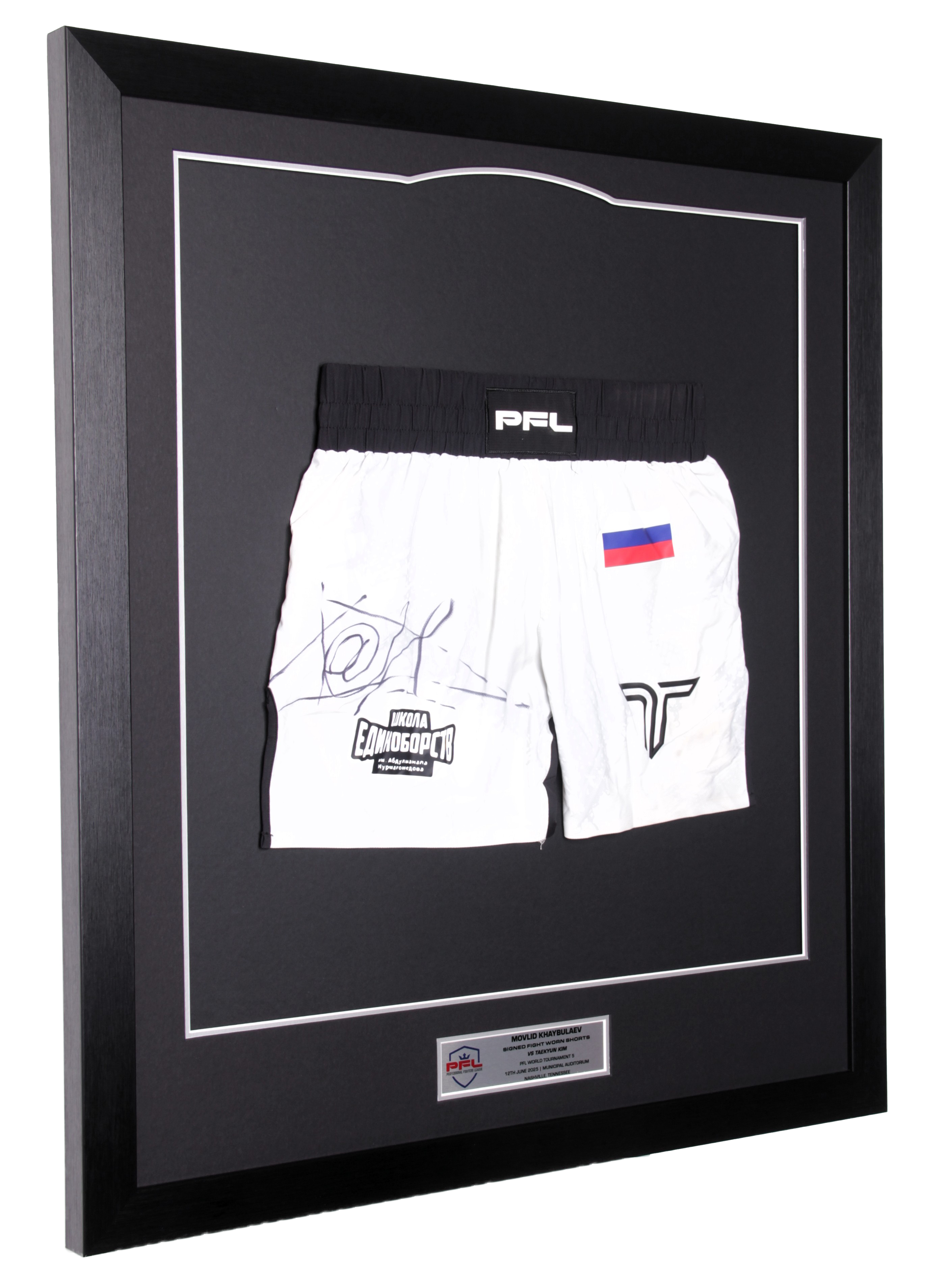 Movlid Khaybulaev Signed Fight Worn Shorts