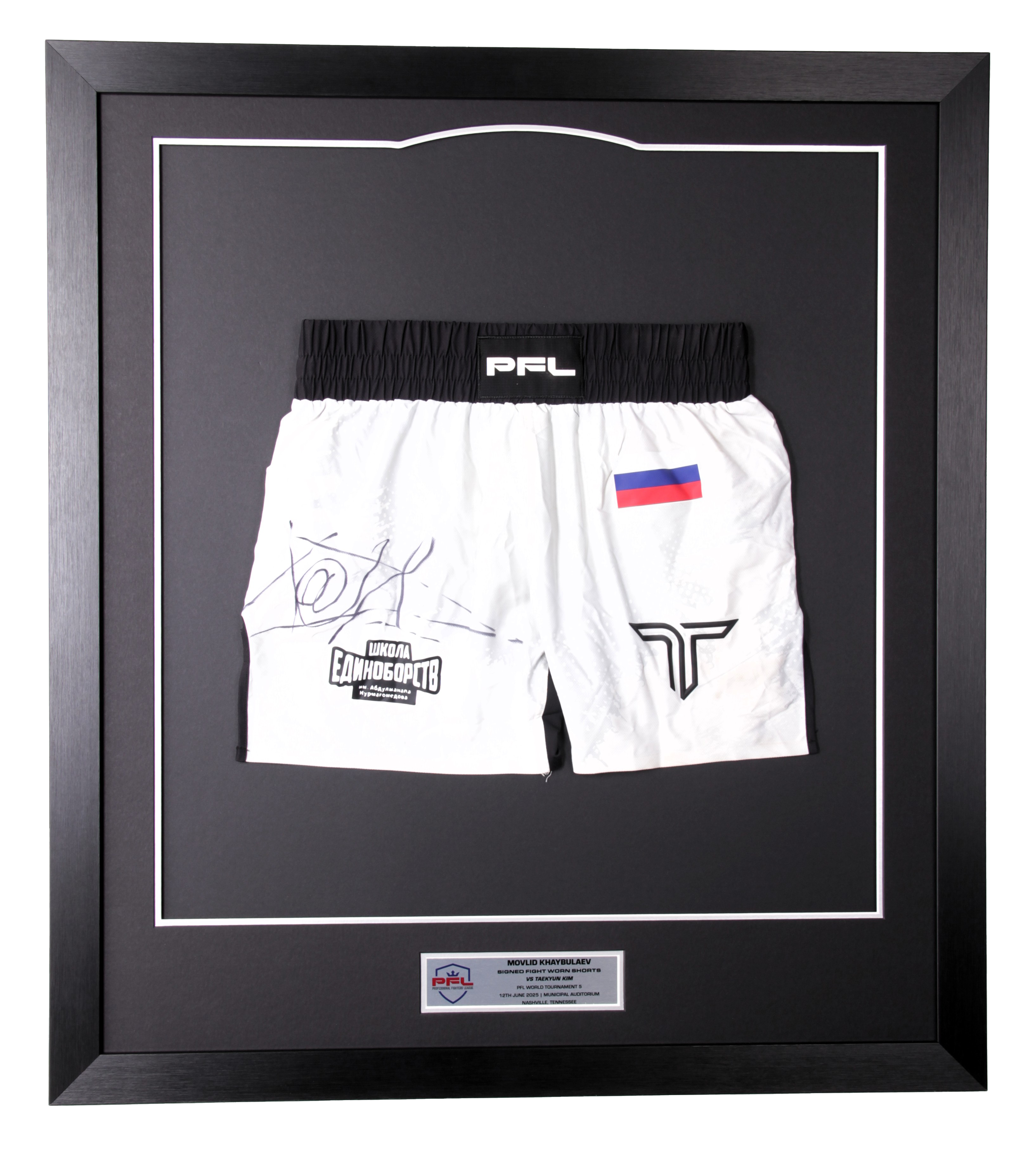 Movlid Khaybulaev Signed Fight Worn Shorts