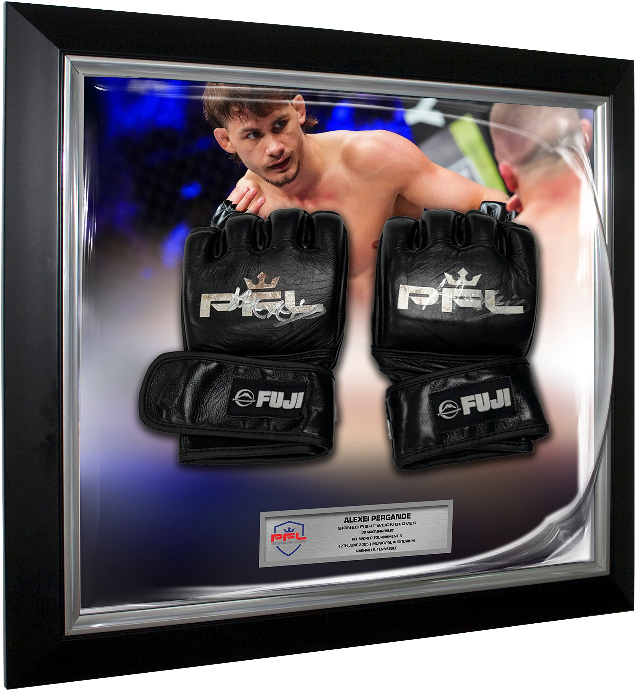 Alexei Pergande Signed Fight Worn Gloves