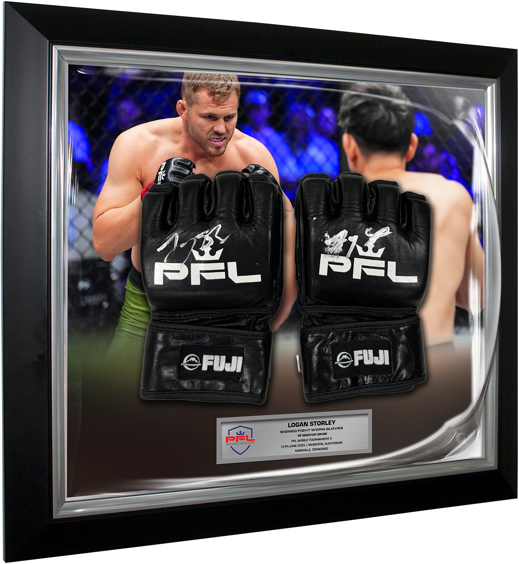 Logan Storley Signed Fight Worn Gloves
