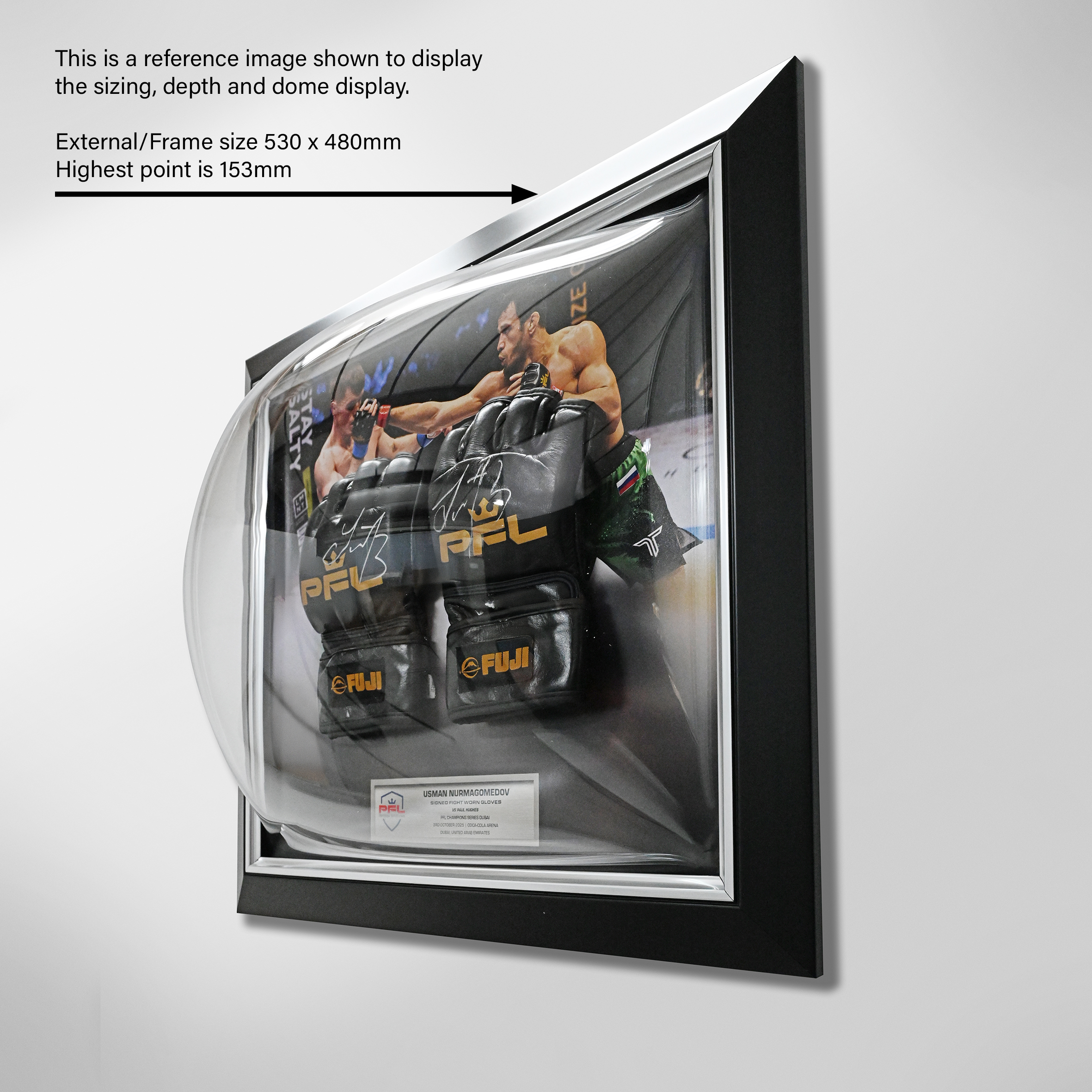 Usman Nurmagomedov Signed Fight Worn Champion Gloves