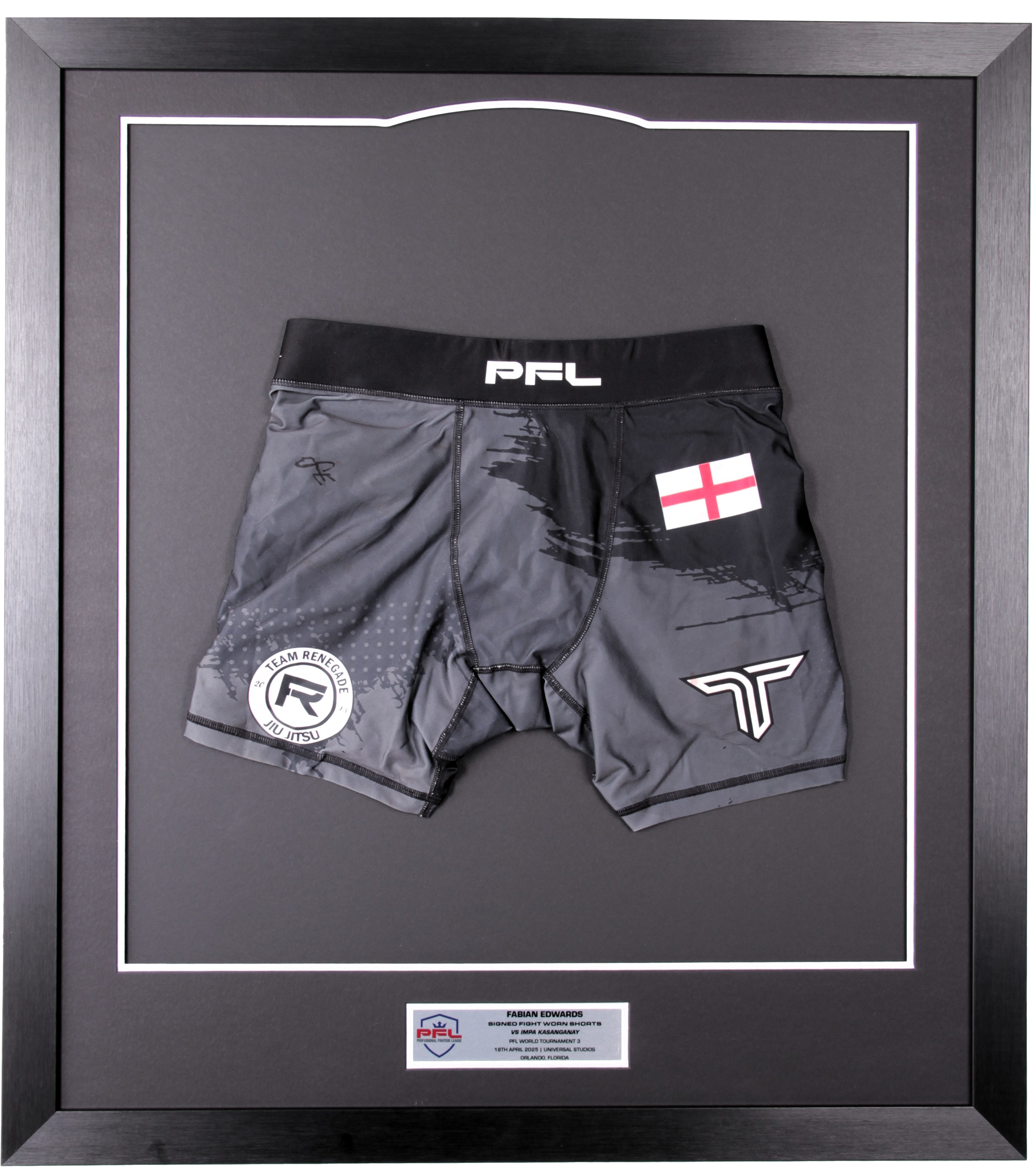 Fabian Edwards Signed Fight Worn Shorts