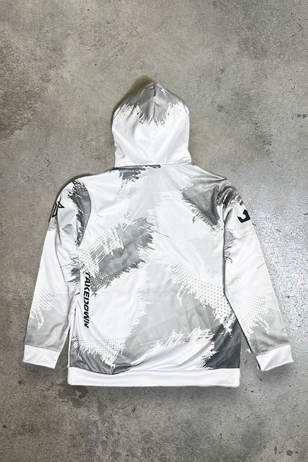 Kaos Camo Fighter Hoodie - White