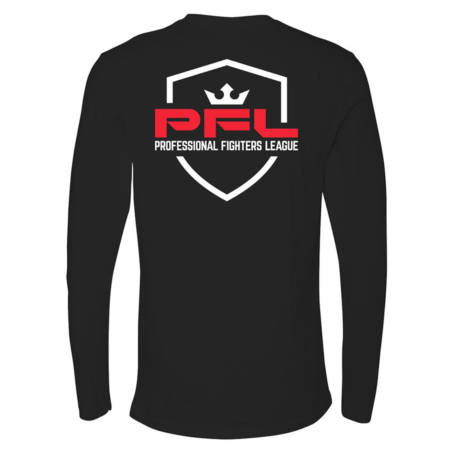 PFL Logo Long-Sleeve T-Shirt in Black - Back View