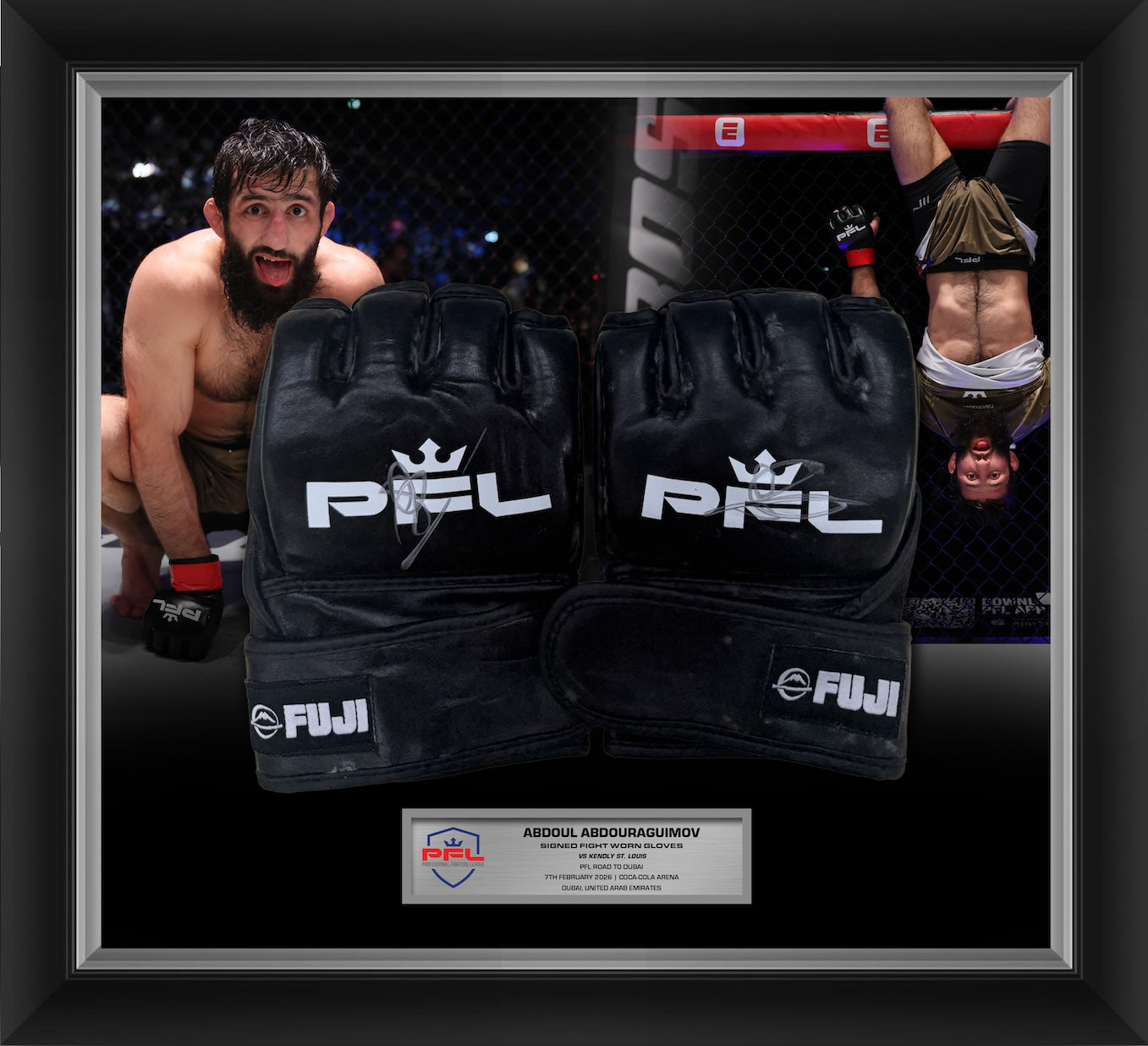 Abdoul Abdouraguimov Signed Fight Worn Gloves Dubai 2026