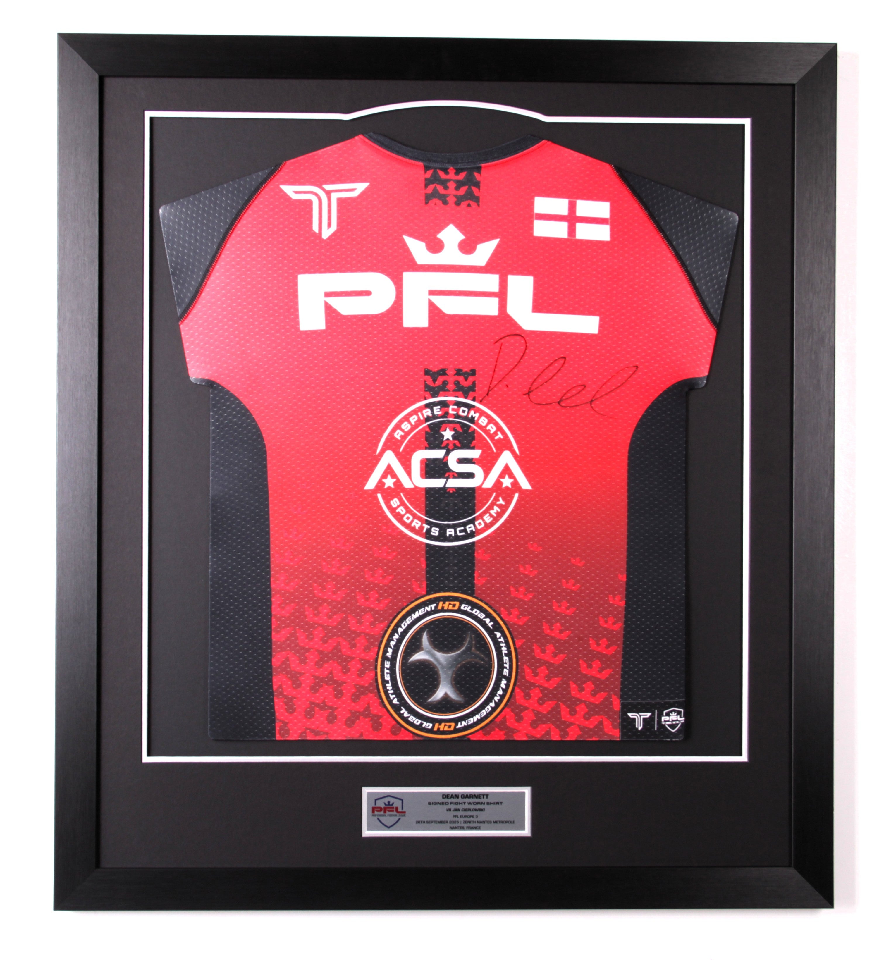 Dean Garnett Signed Fight Worn Shirt