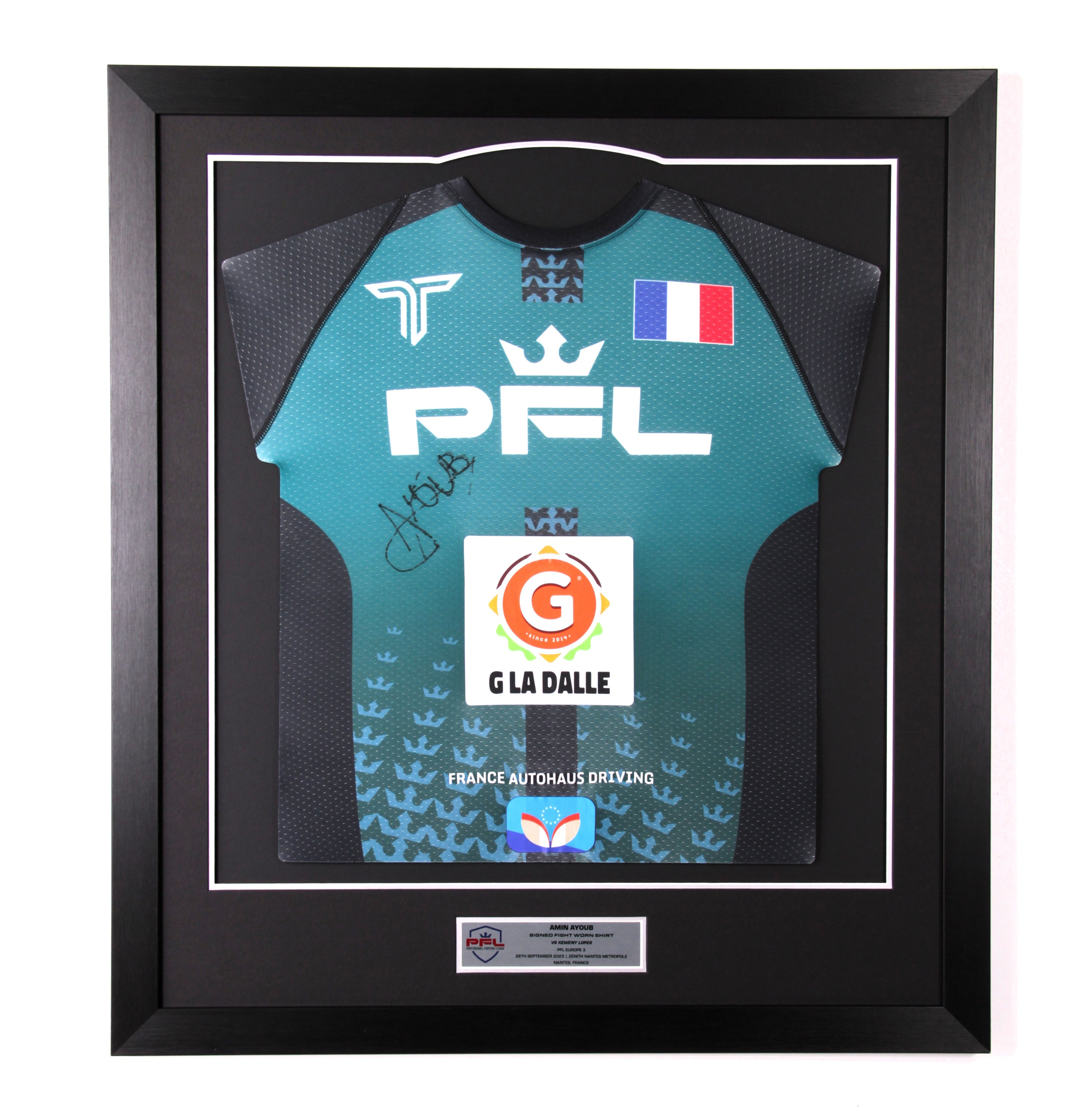 Amin Ayoub Signed Fight Worn Shirt