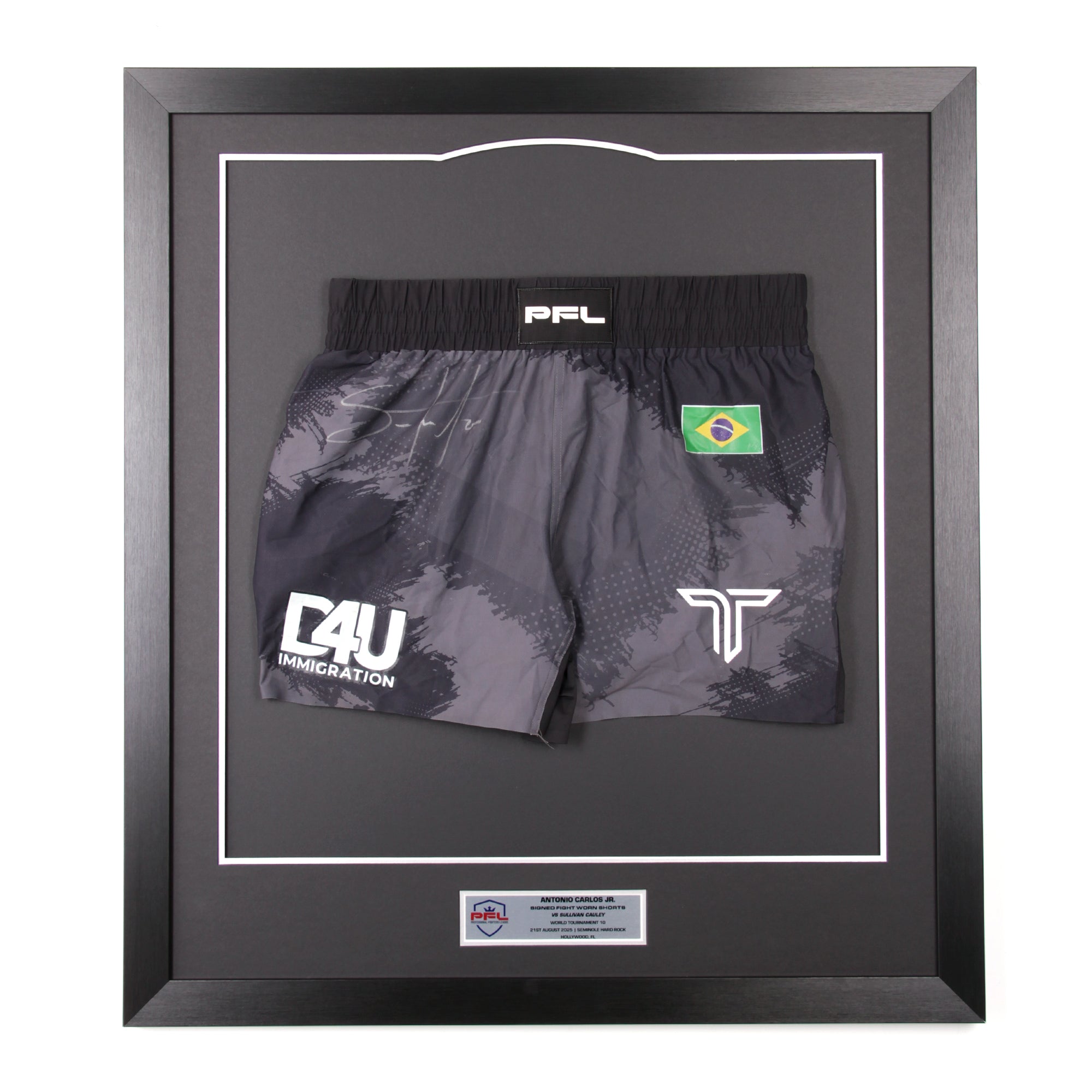 Antonio Carlos Jr. Signed Fight Worn Shorts WT7