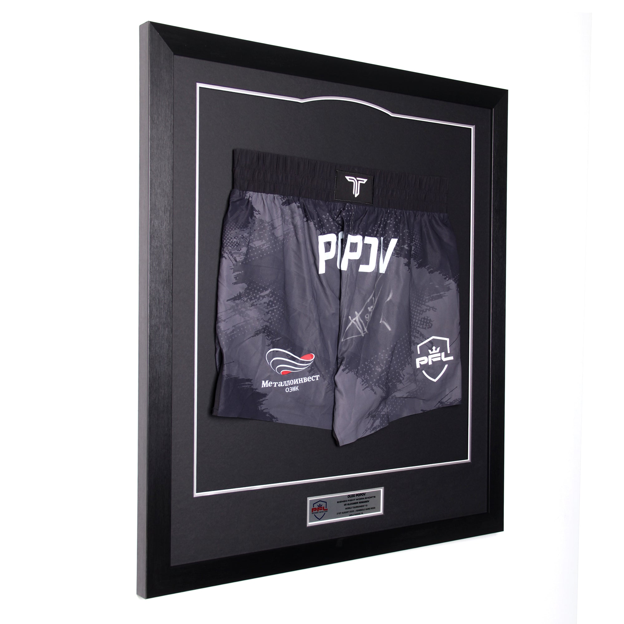 Oleg Popov Signed Fight Worn Shorts
