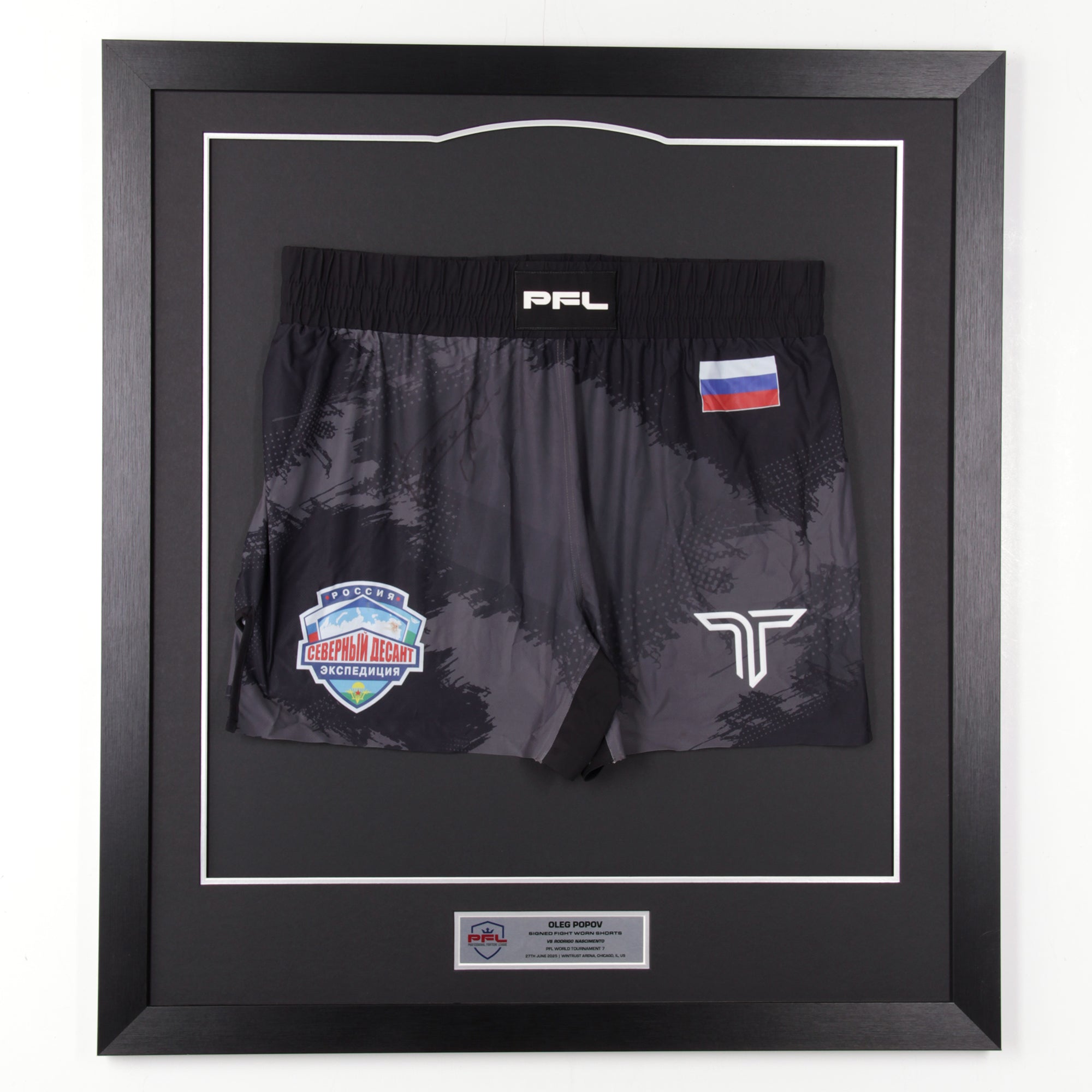 Oleg Popov Signed Fight Worn Shorts WT7