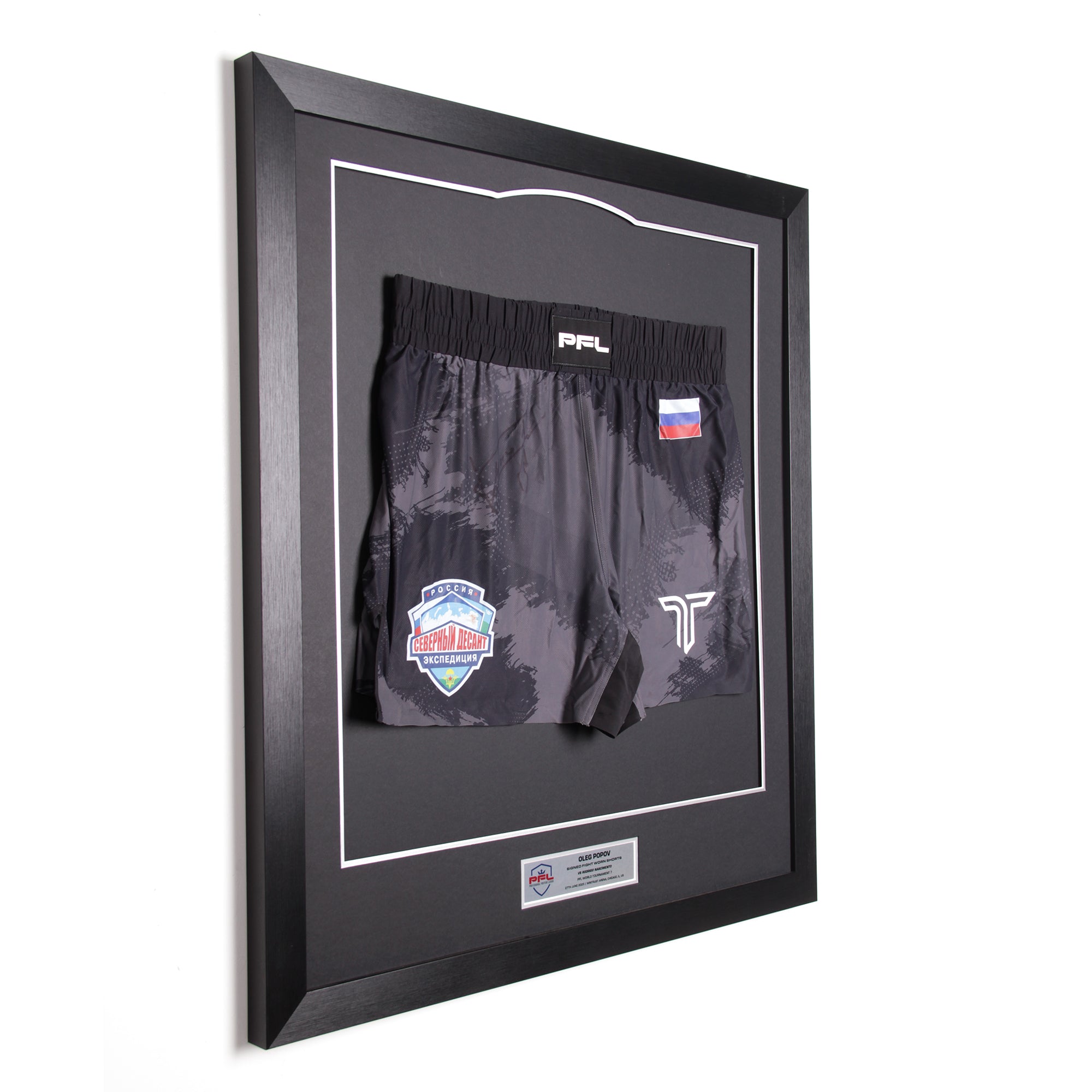 Oleg Popov Signed Fight Worn Shorts WT7