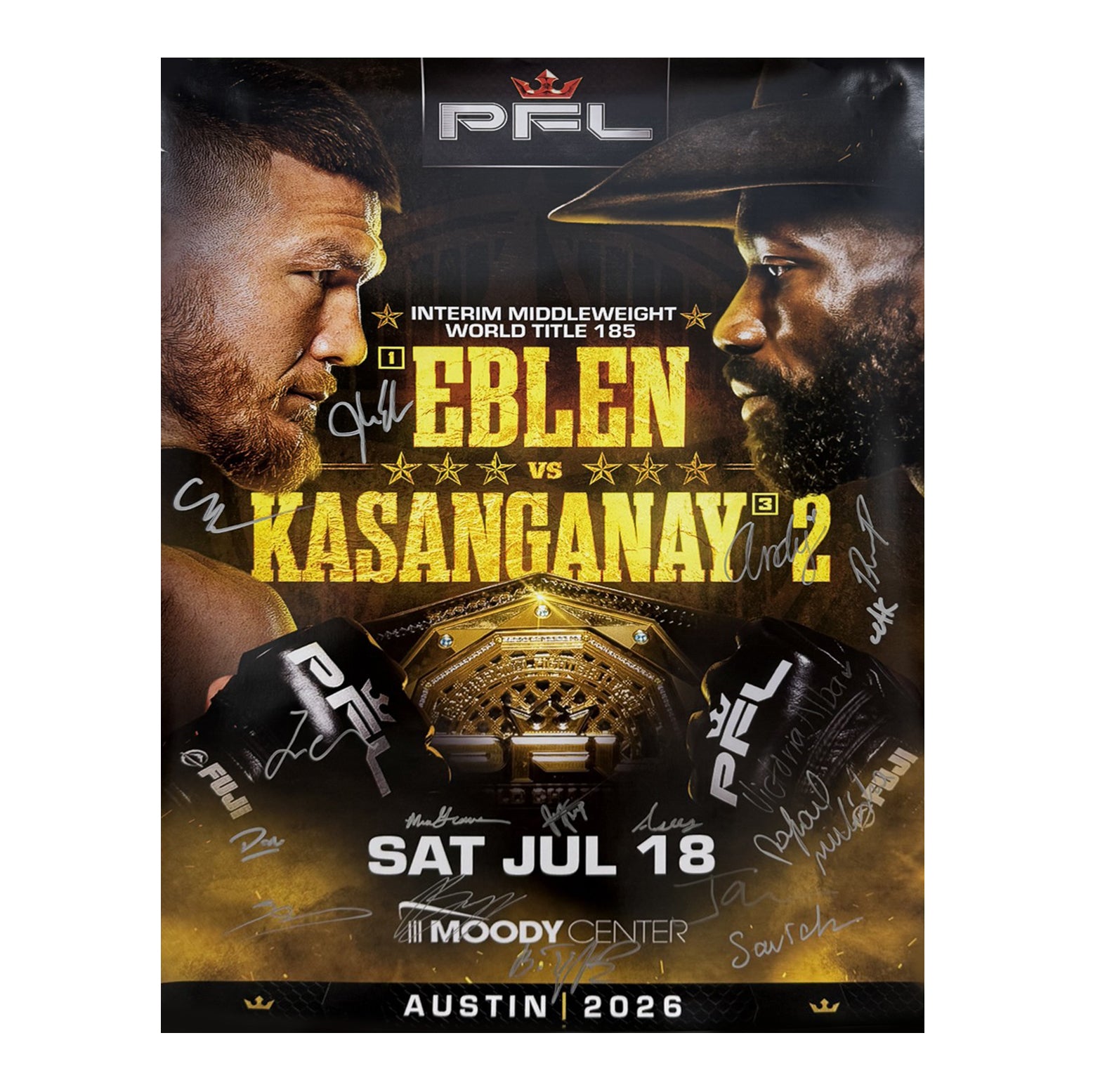 PFL Austin Signed Event Poster 2026