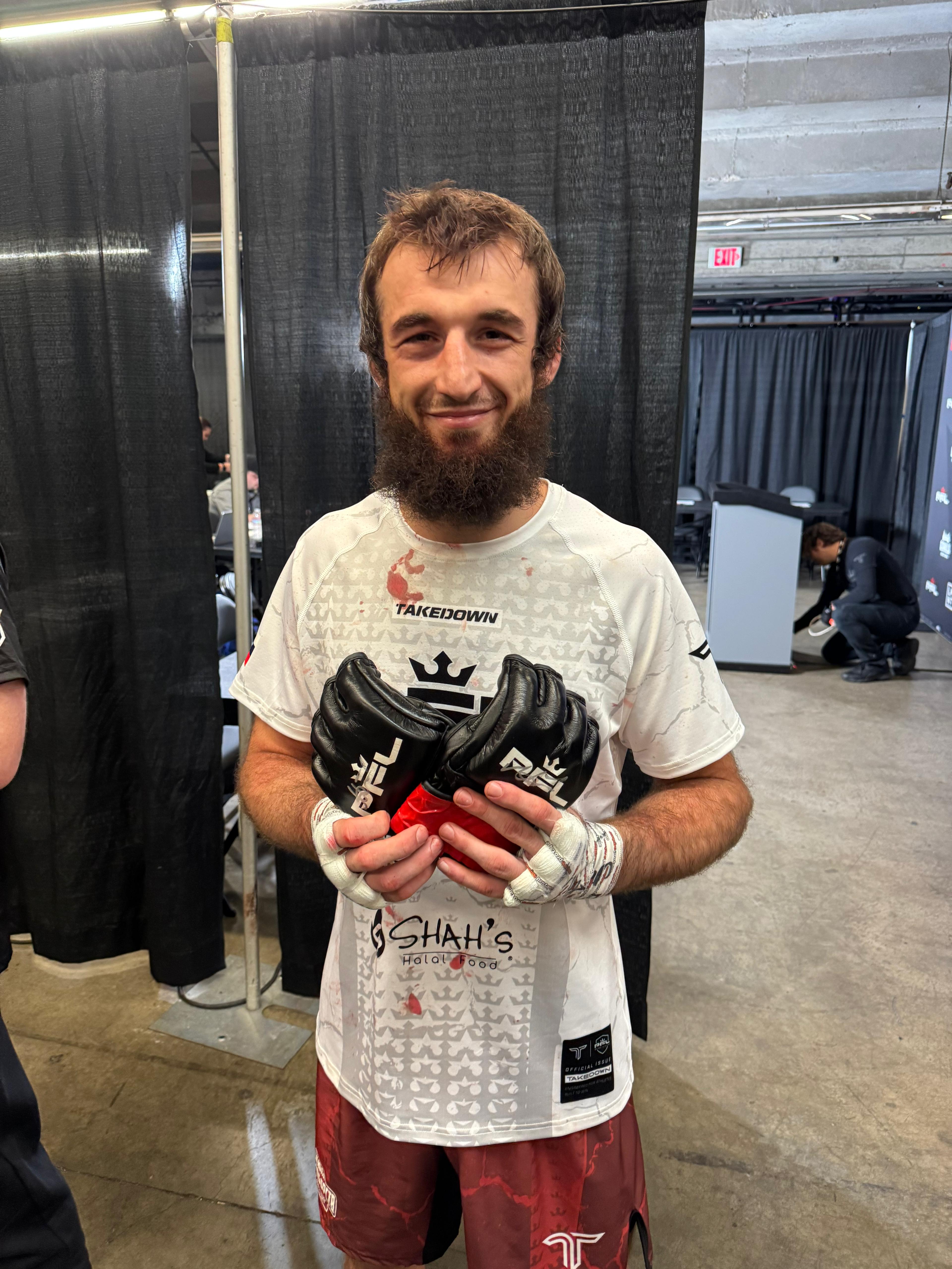 COMING SOON Khasan Magomedsharipov Signed Fight Worn Gloves San Diego 2026