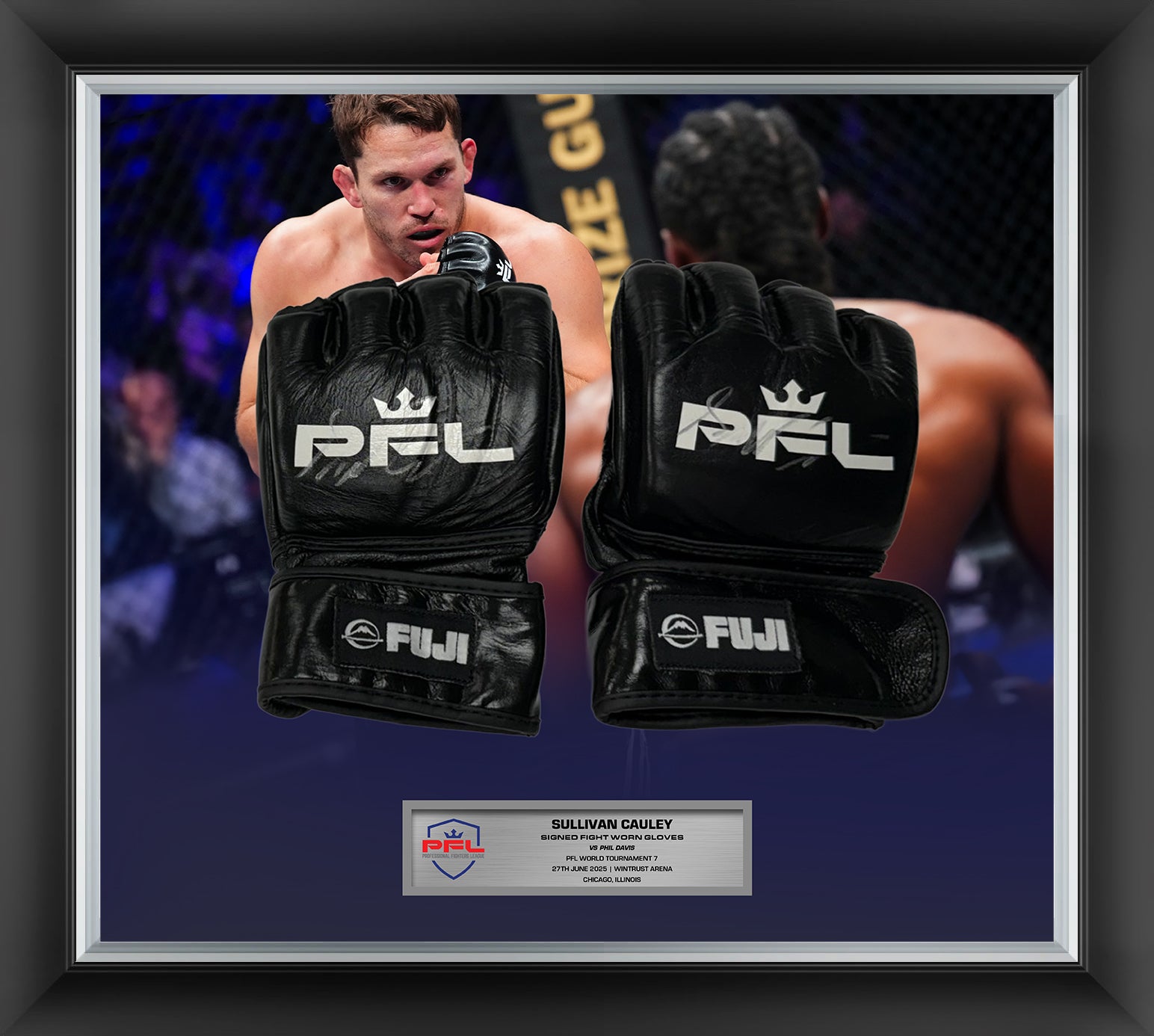 Sullivan Cauley Signed Fight Worn Gloves