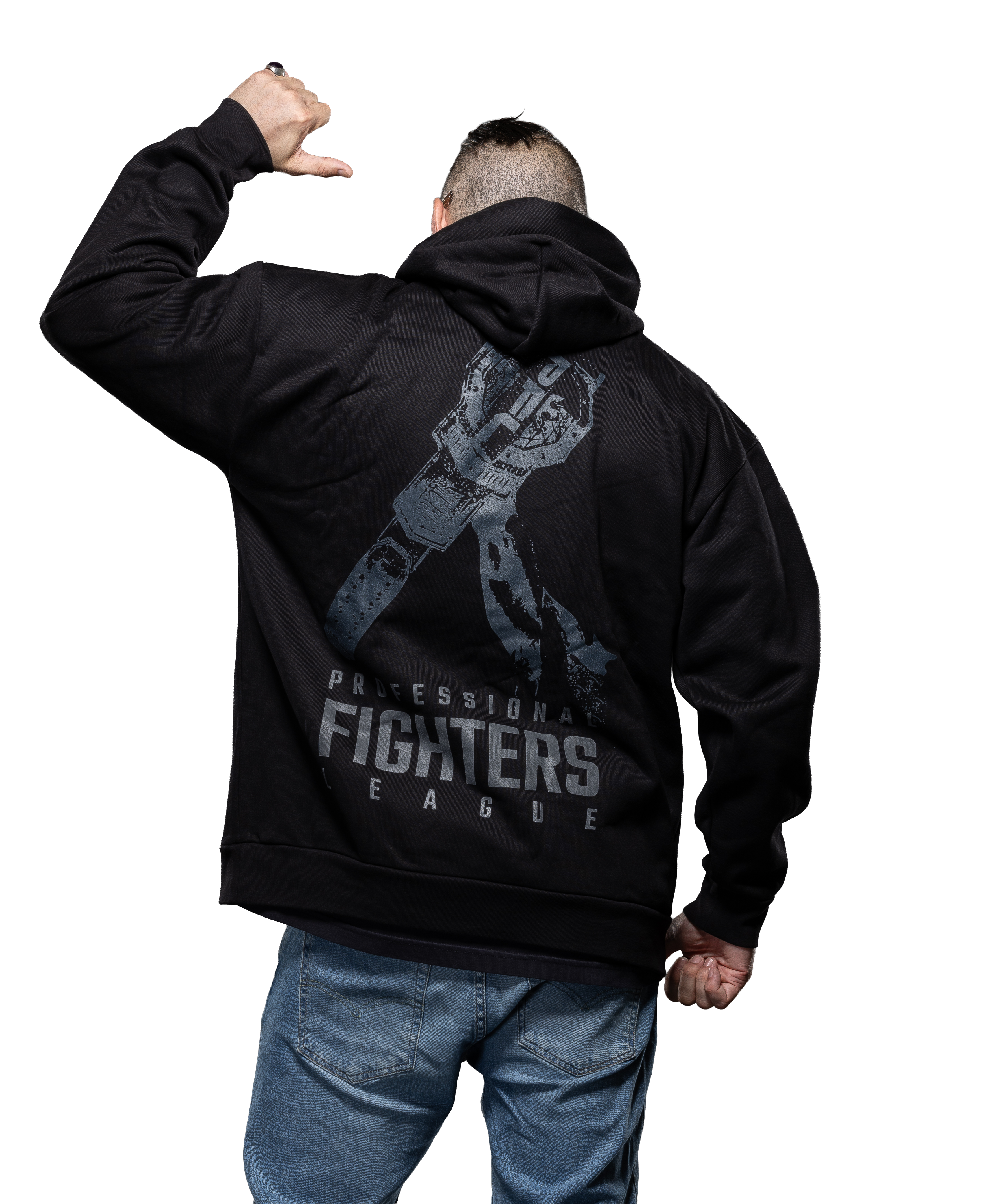 Champions PFL Belt - Oversized Hoodie - Black - Premium Range