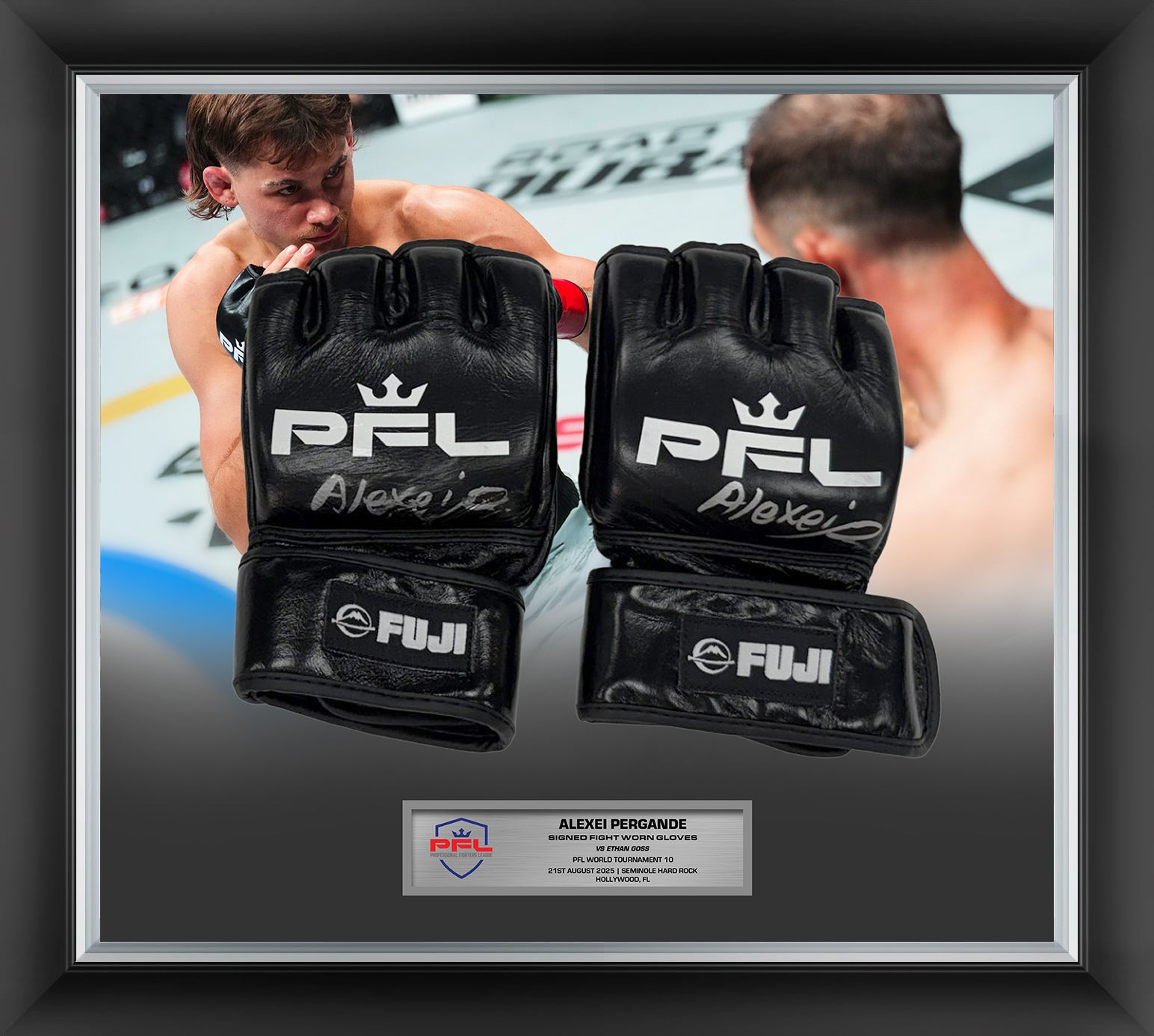Alexei Pergande Signed Fight Worn Gloves