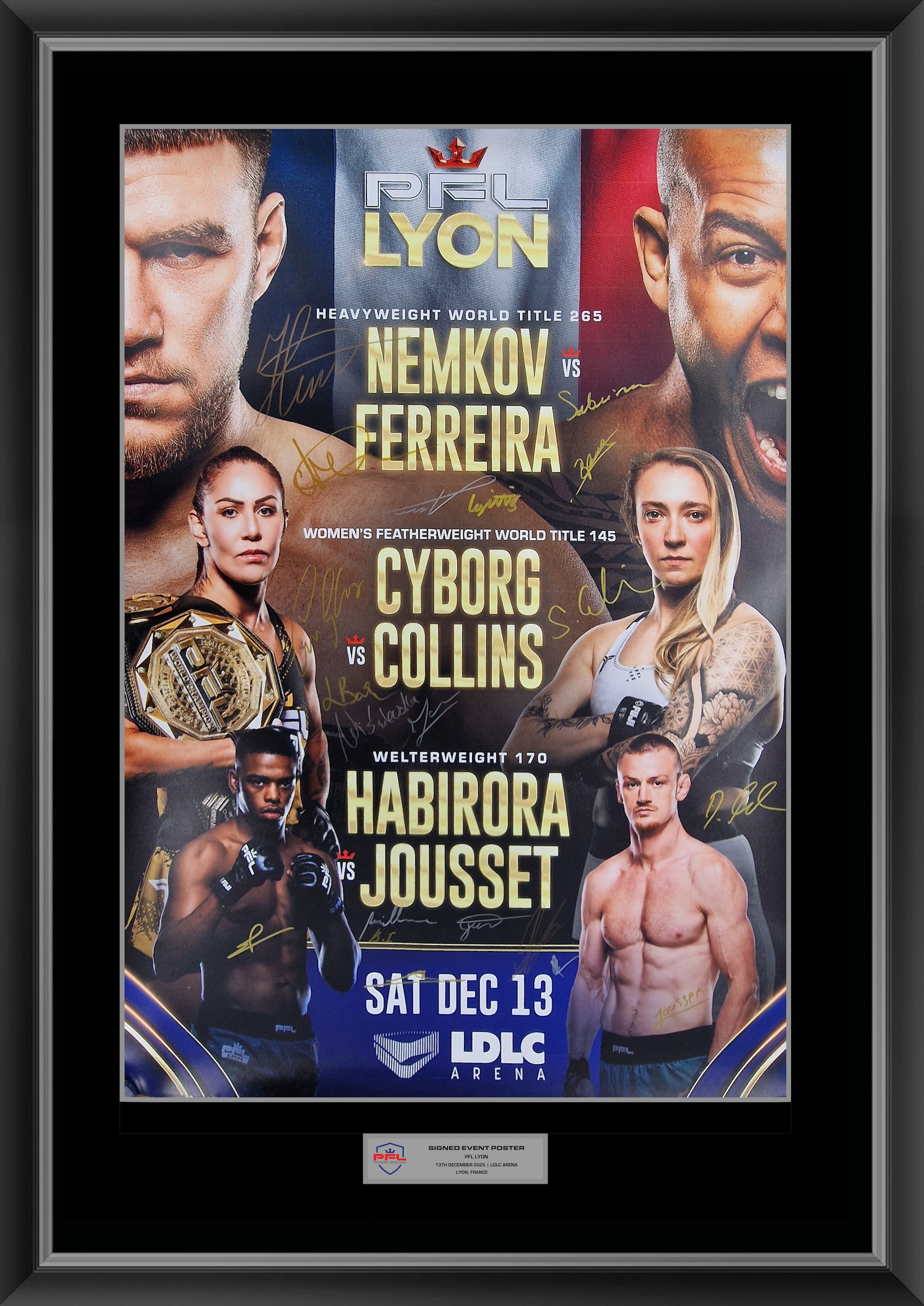 PFL LYON Signed Event Poster 2025