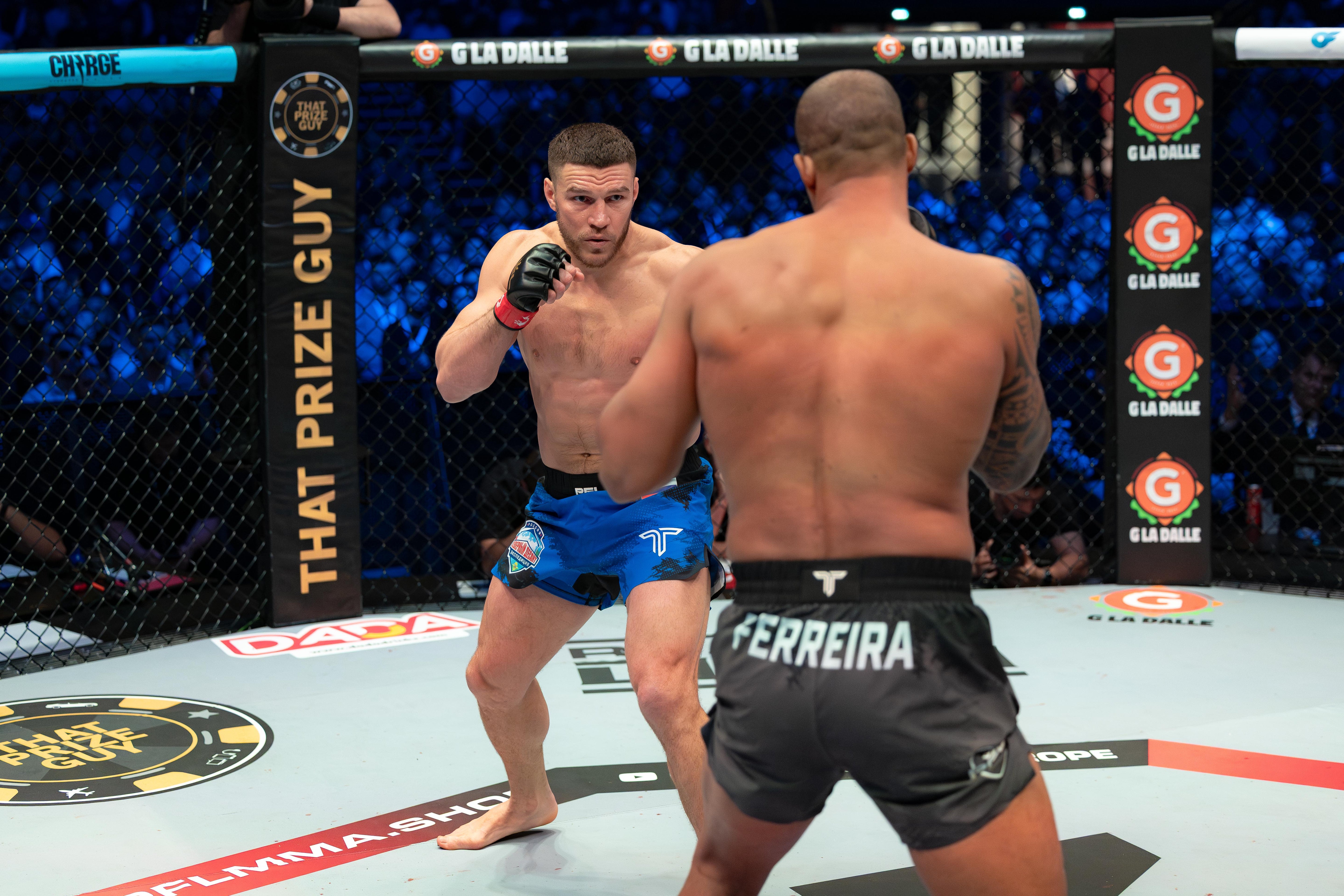 Vadim Nemkov Signed Fight Worn Shorts Lyon 2025