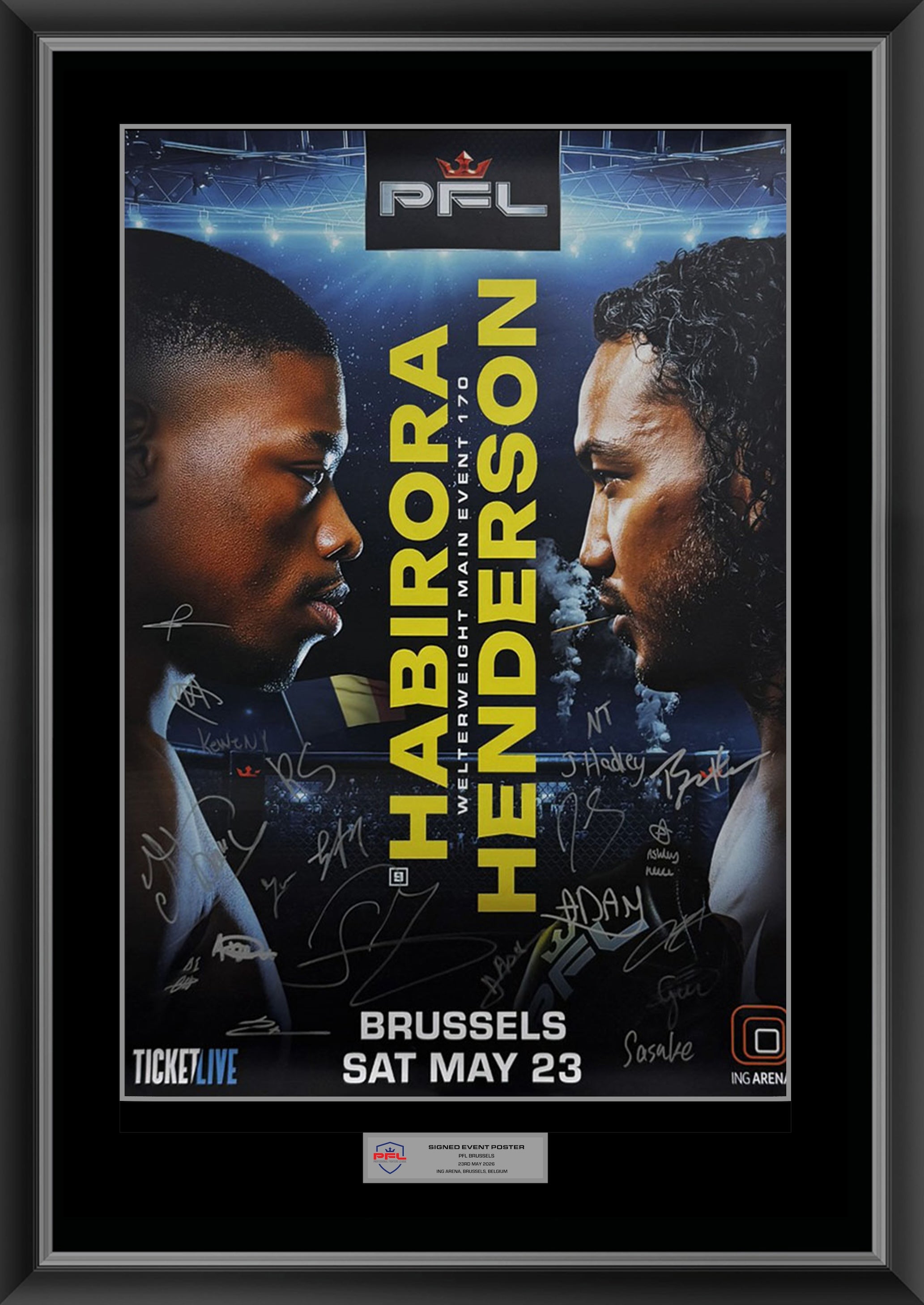 PFL Brussels Signed Event Poster 2026