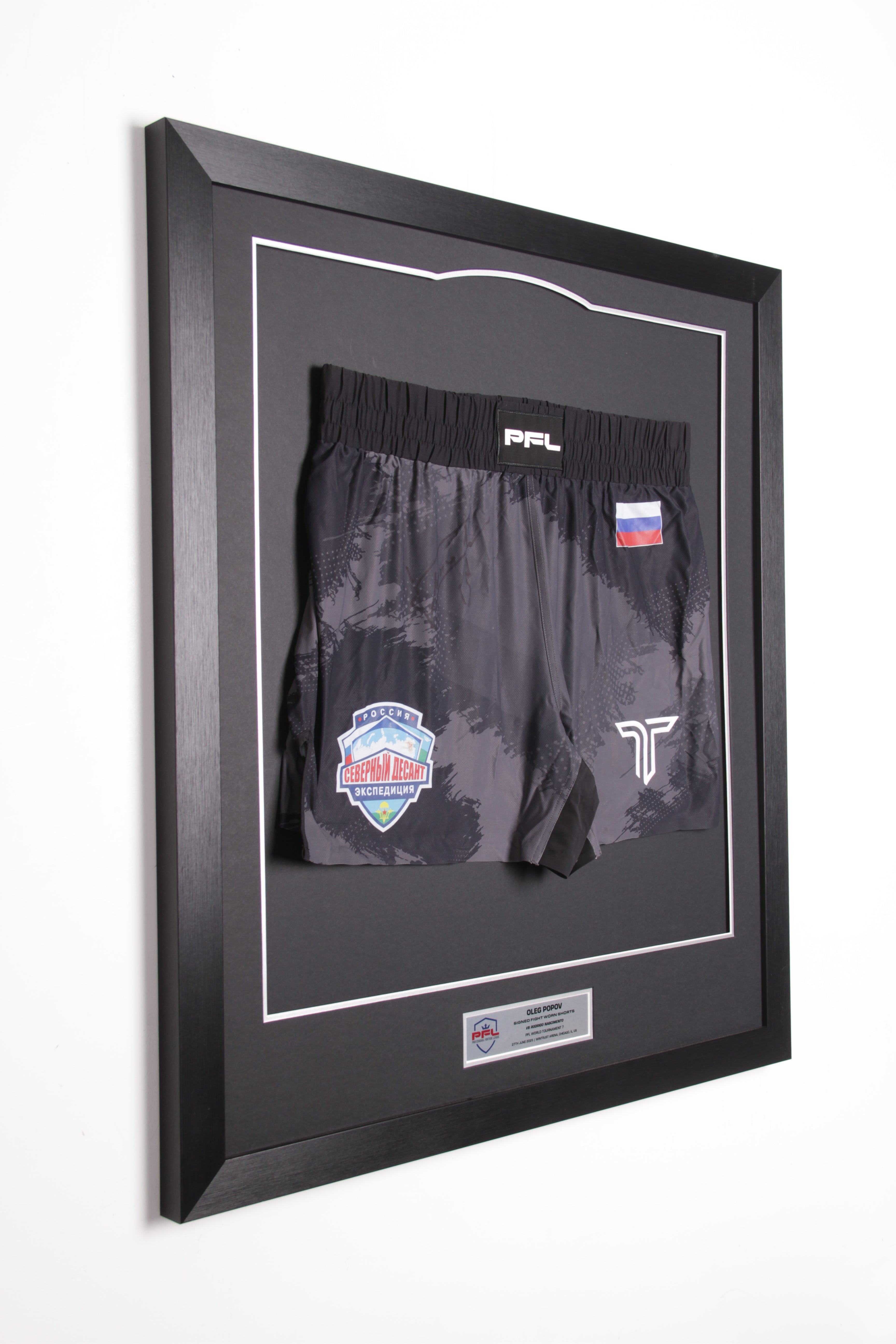 Oleg Popov Signed Fight Worn Shorts