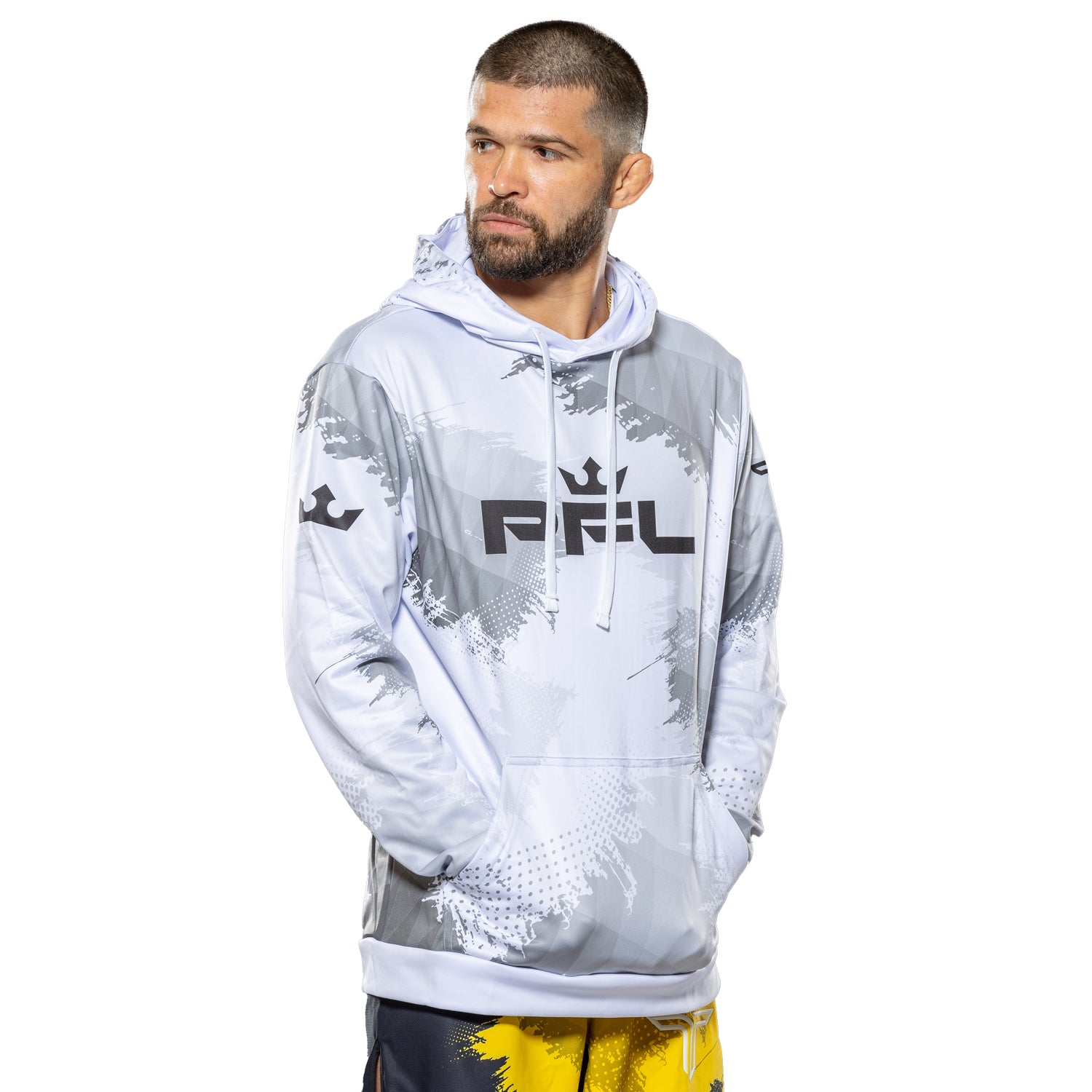 Kaos Camo Fighter Hoodie - White