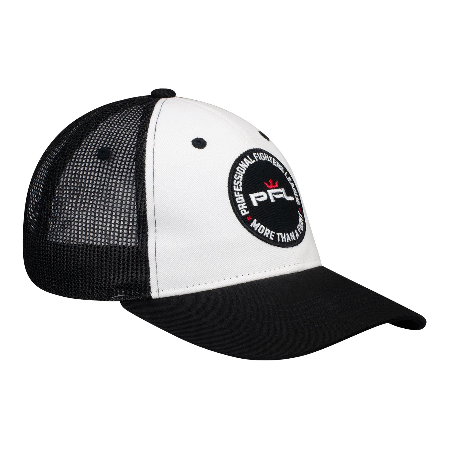 PFL White/Black Circle Shield Snapback Hat