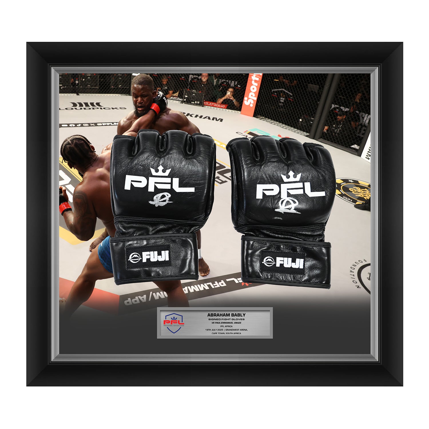 Abraham Bably Signed Fight Worn Gloves