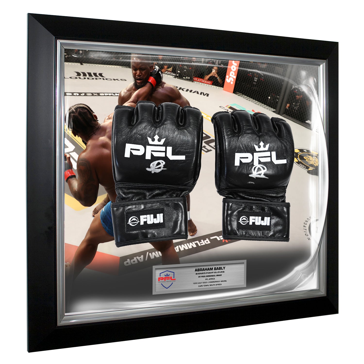 Abraham Bably Signed Fight Worn Gloves