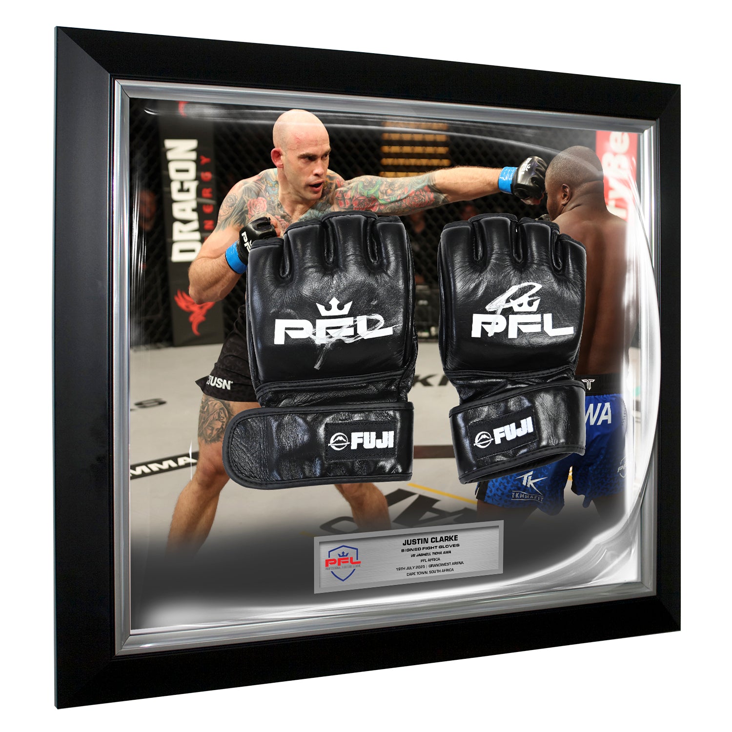Justin Clarke Signed Fight Worn Gloves