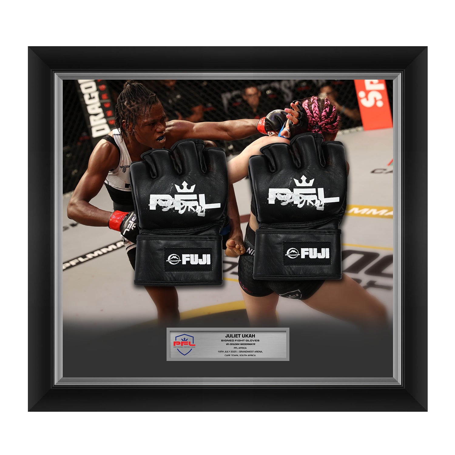 Juliet Ukah Signed Fight Worn Gloves