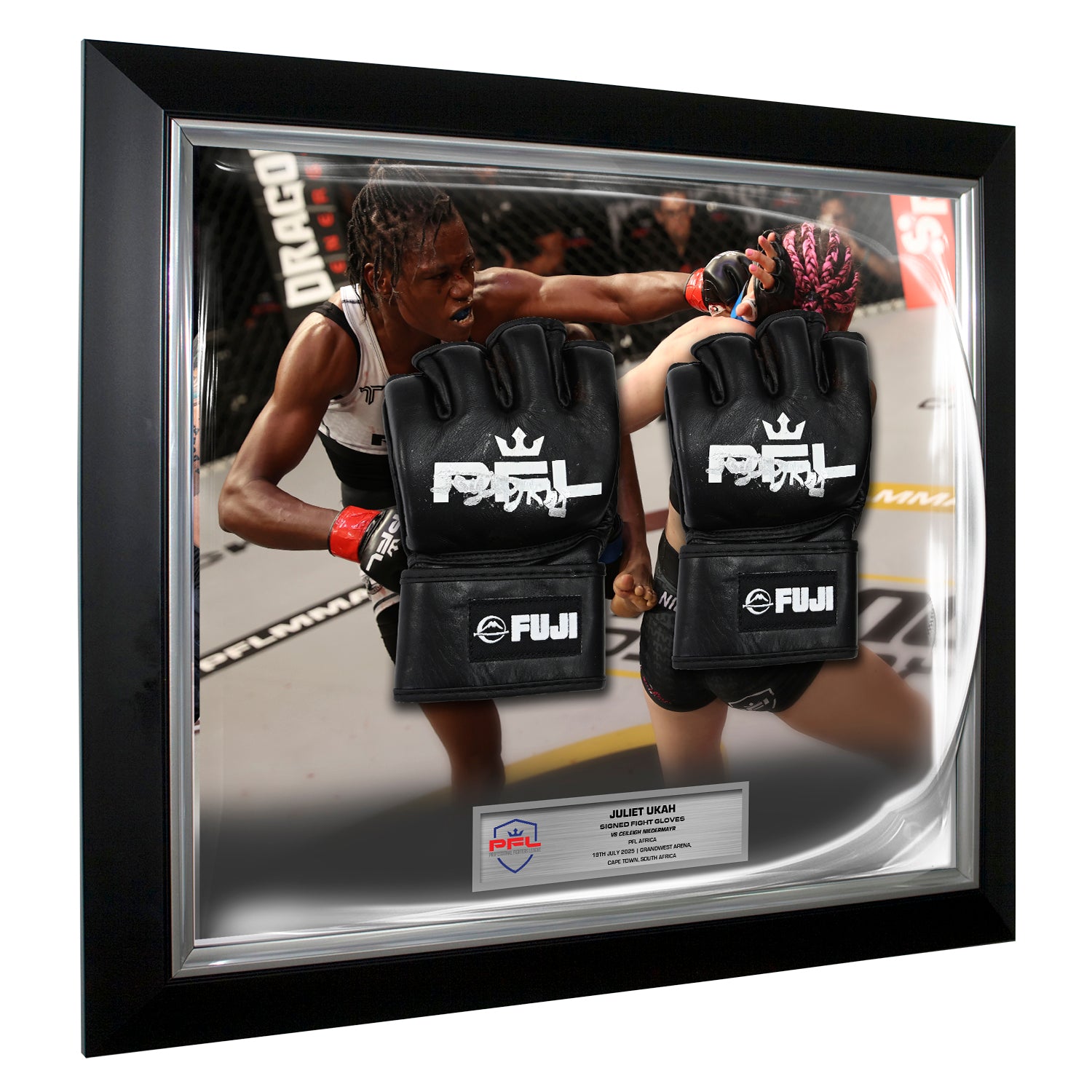 Juliet Ukah Signed Fight Worn Gloves