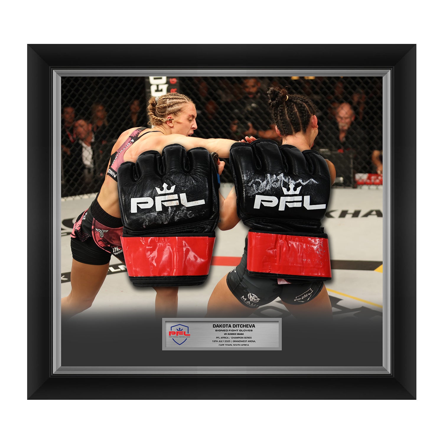 Dakota Ditcheva Signed Fight Worn Gloves