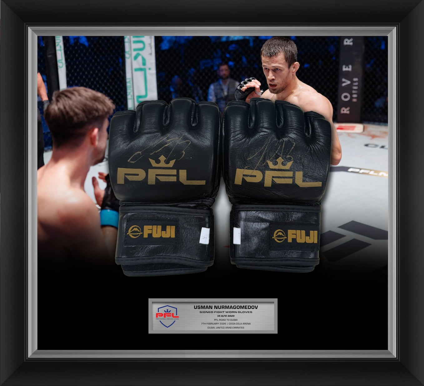 Usman Nurmagomedov Signed Fight Worn Gloves Dubai 2026
