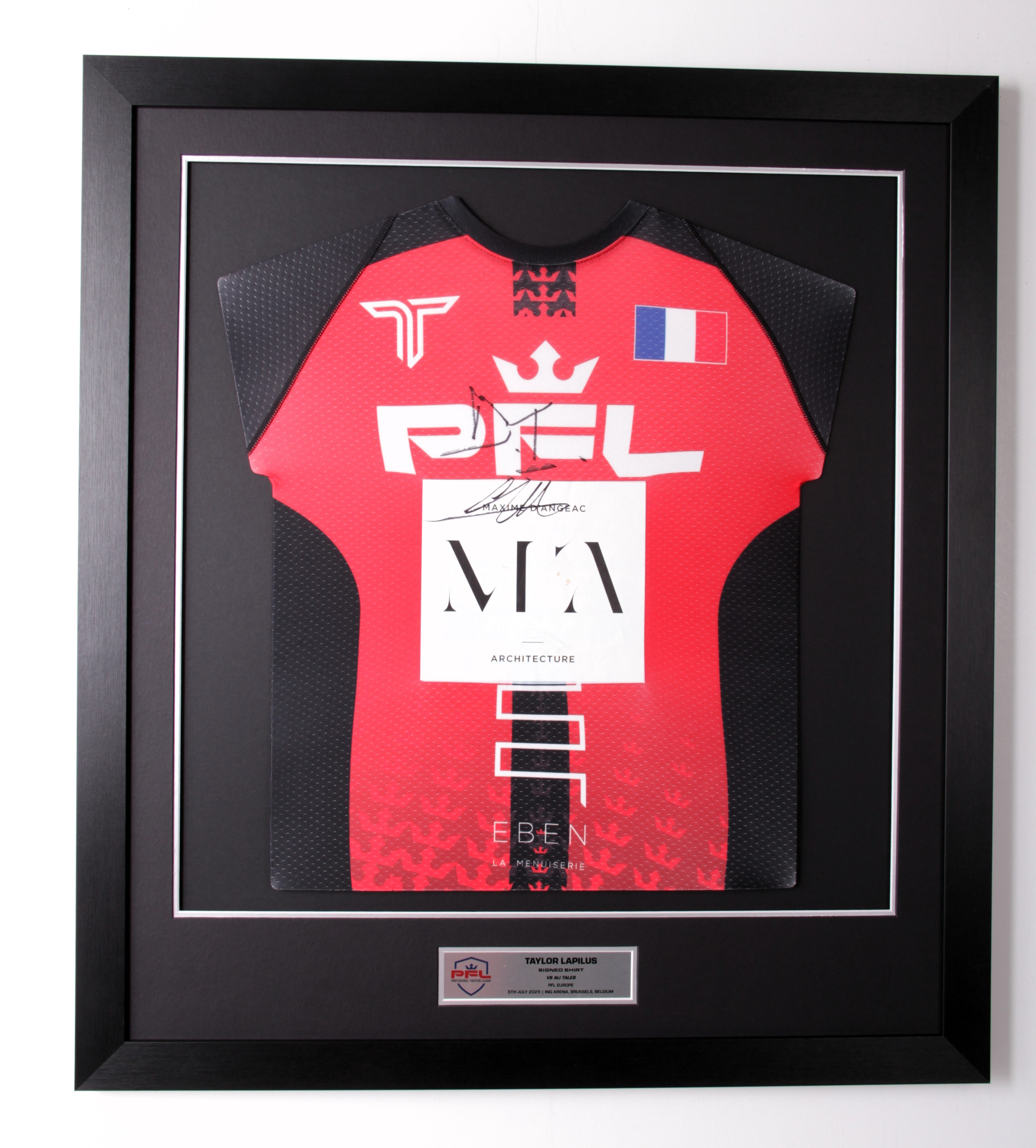 Taylor Lapilus Signed Fight Worn Shirt