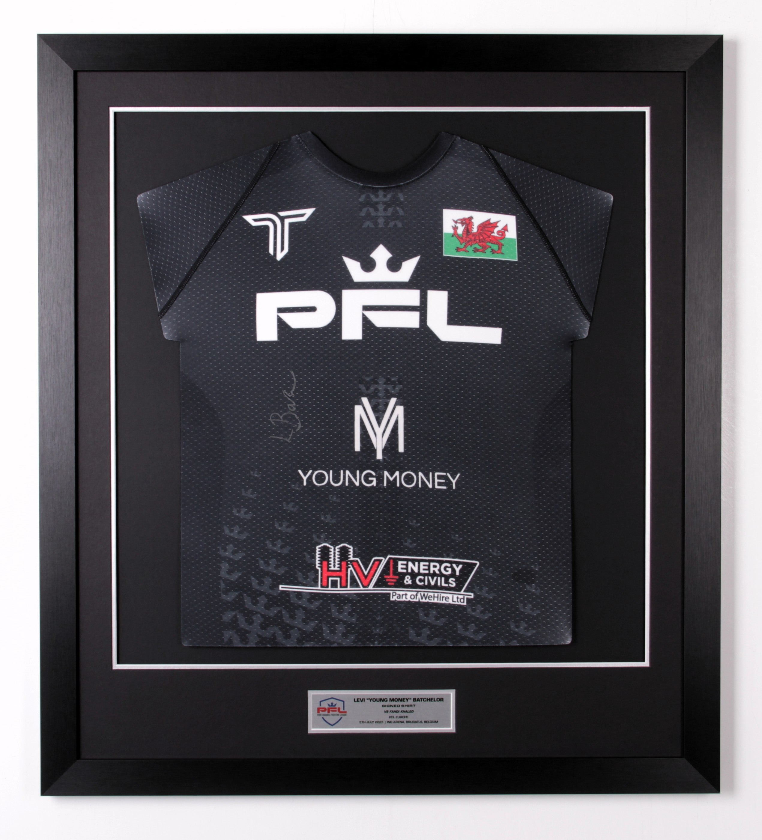 Levi "Young Money" Batchelor Signed Fight Worn Shirt