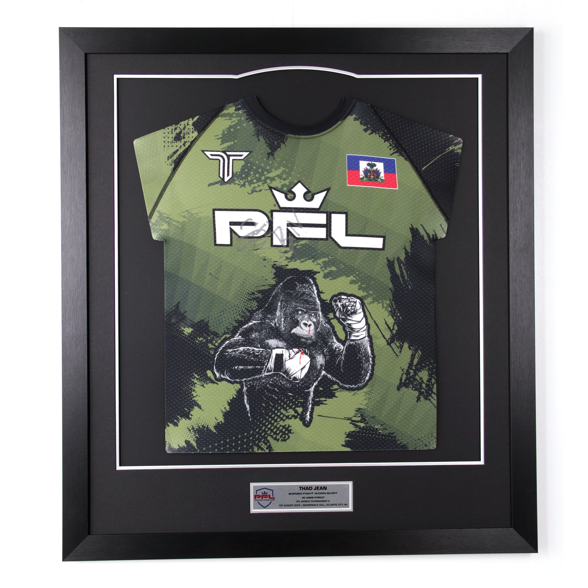 Thad Jean Signed Fight Worn Shirt