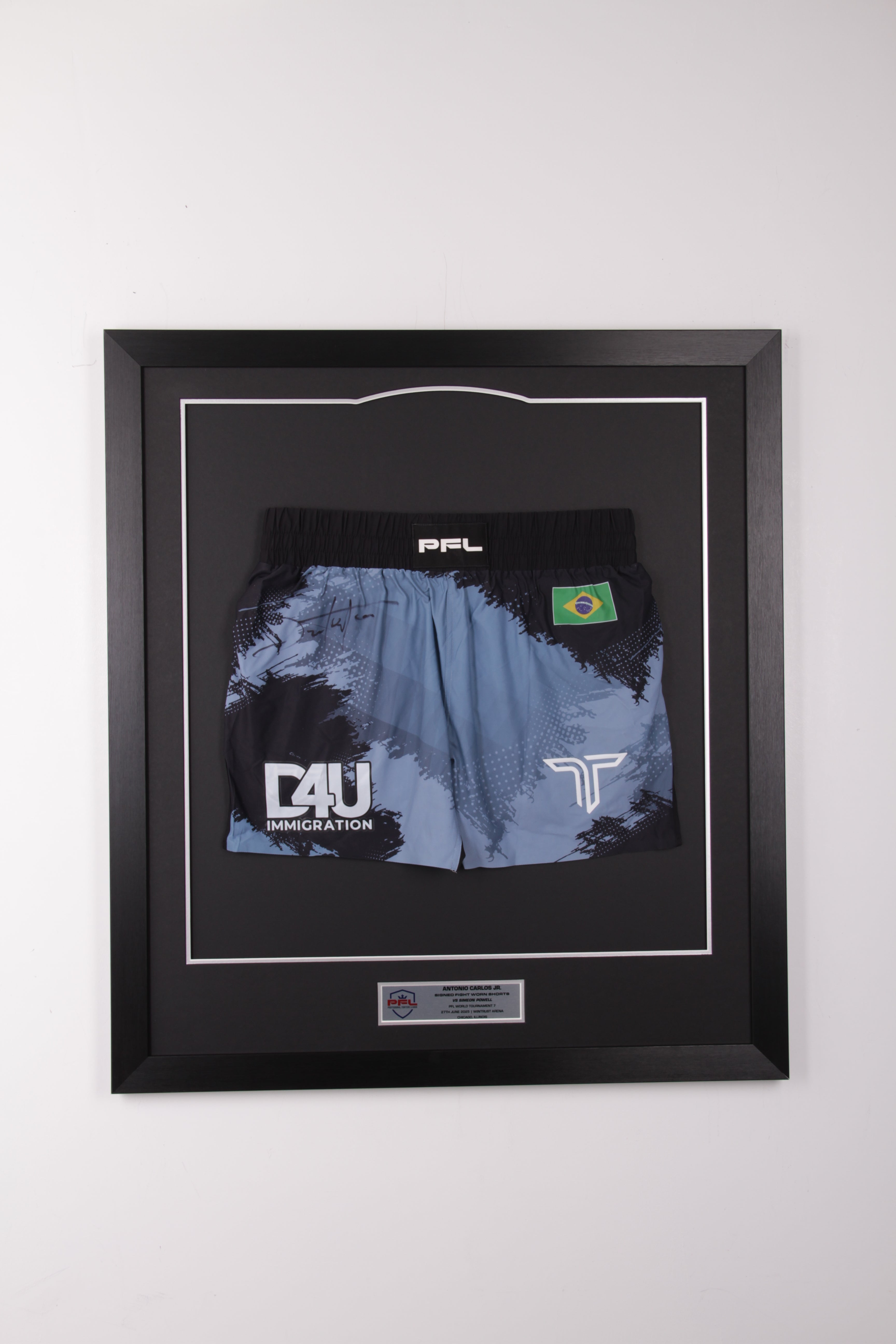 Antonio Carlos Jr. Signed Fight Worn Shorts WT7