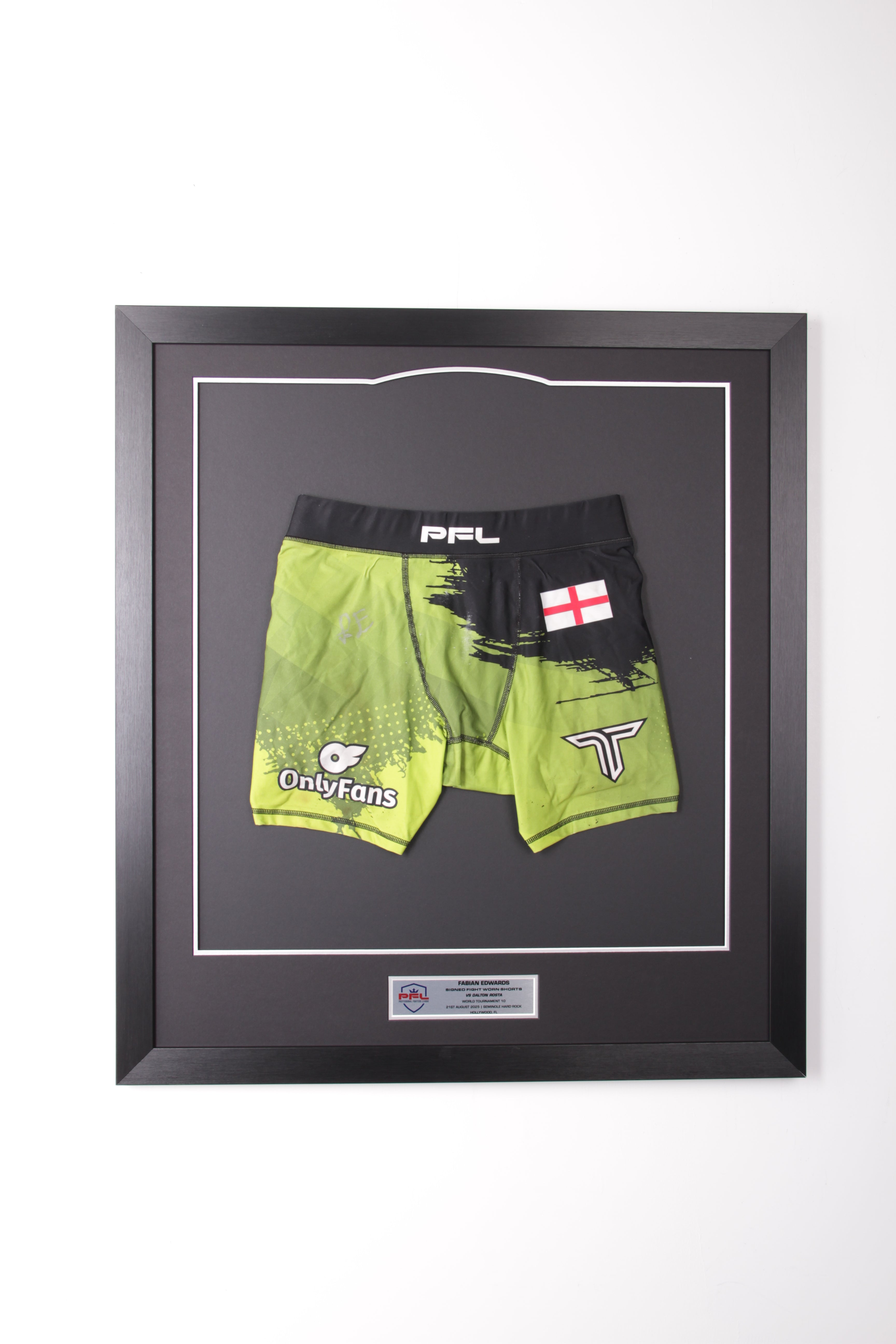 Fabian Edwards Signed Fight Worn Shorts