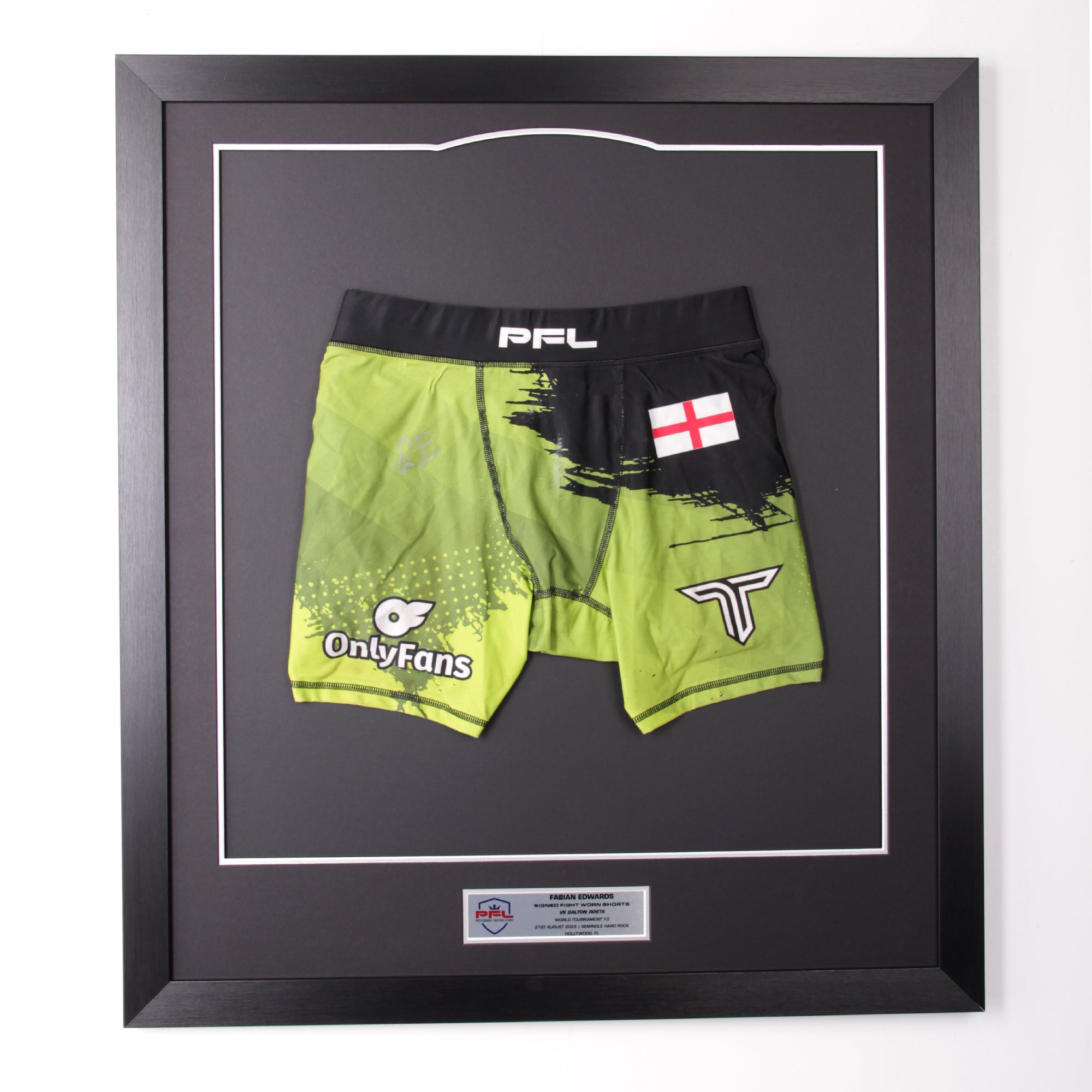 Fabian Edwards Signed Fight Worn Shorts