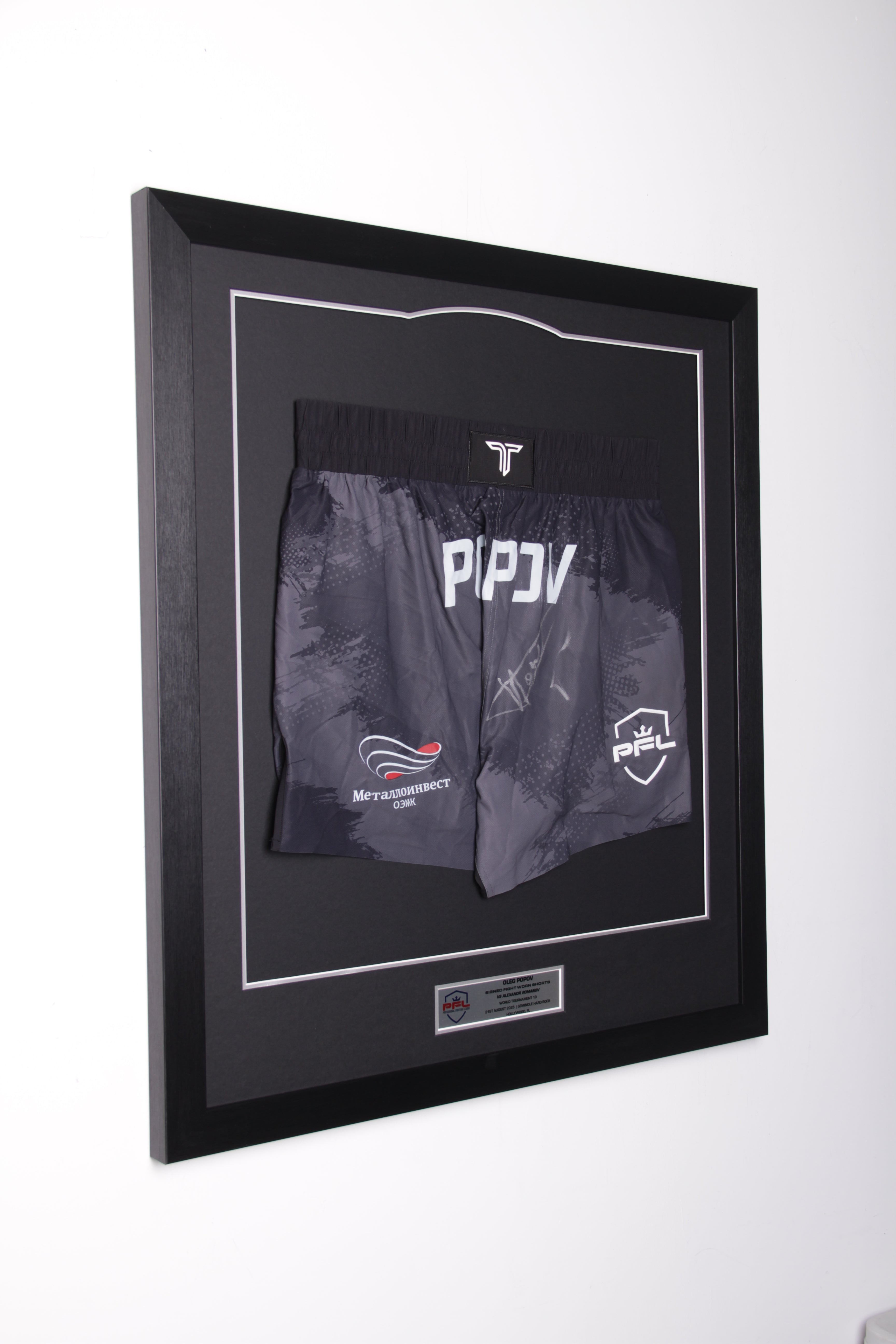 Oleg Popov Signed Fight Worn Shorts