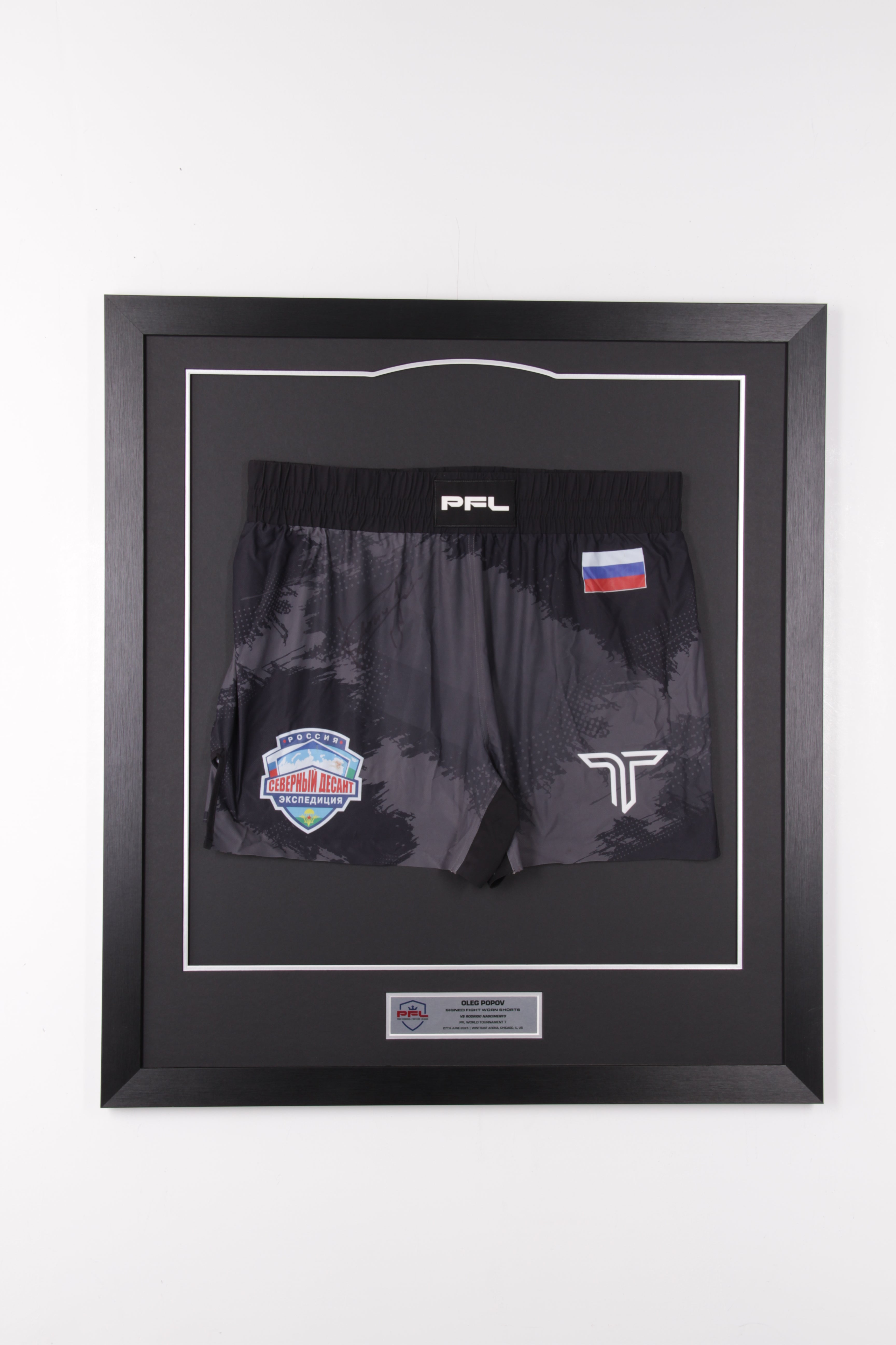 Oleg Popov Signed Fight Worn Shorts WT7